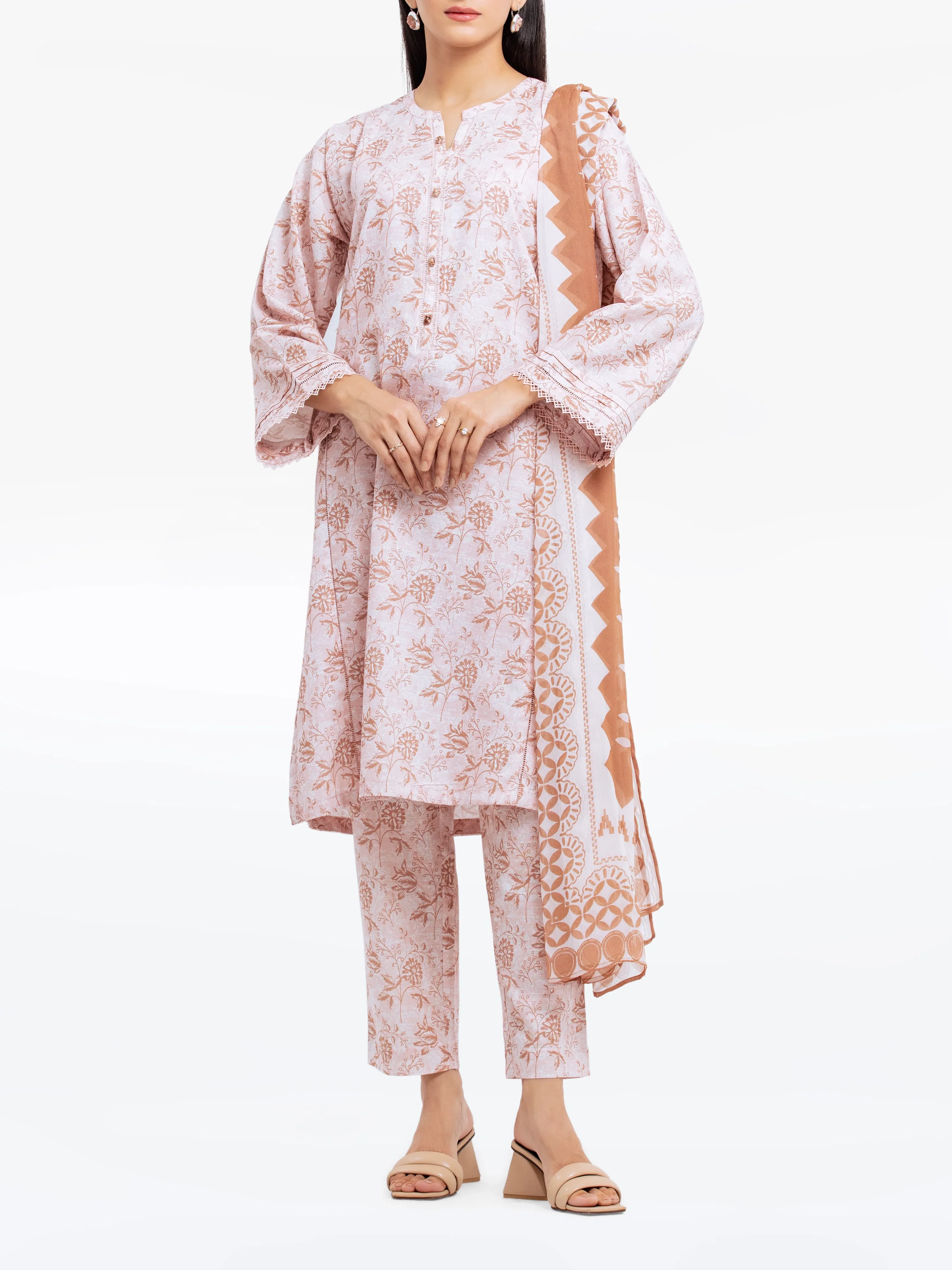 Printed Khaddar Suit - EWTKP24-81494-3P