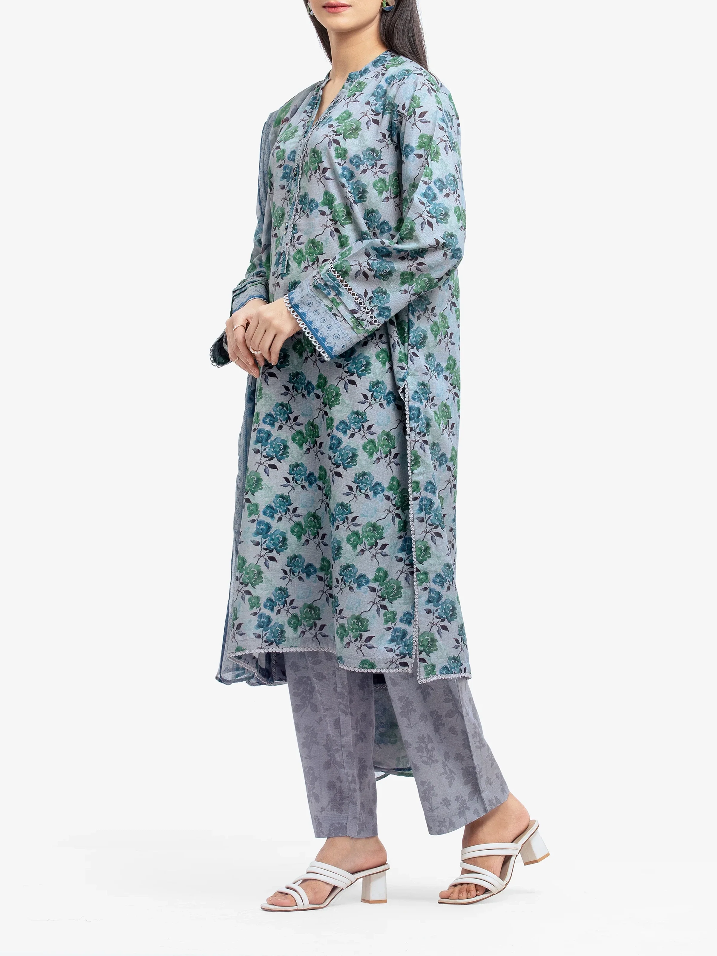 Printed Khaddar Suit - EWTKP24-81495-3P - Image 4