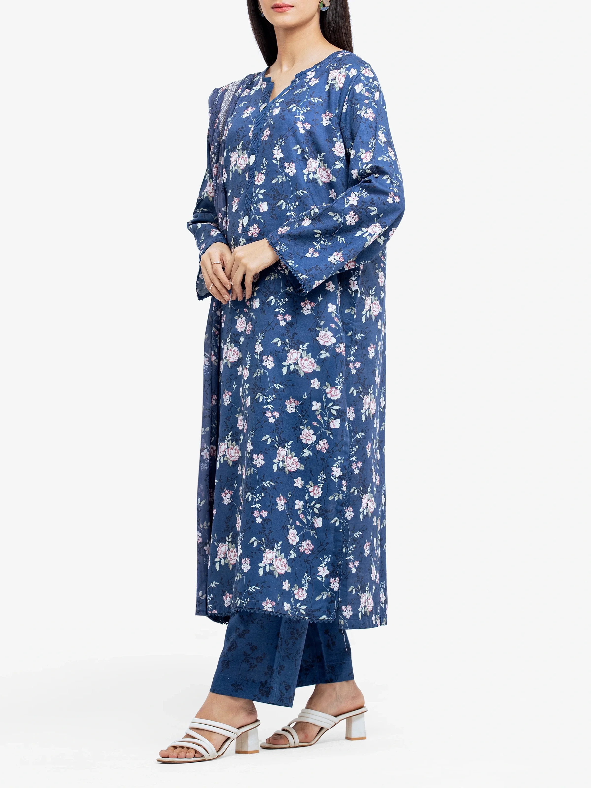 Printed Khaddar Suit - EWTKP24-81496-3P - Image 4