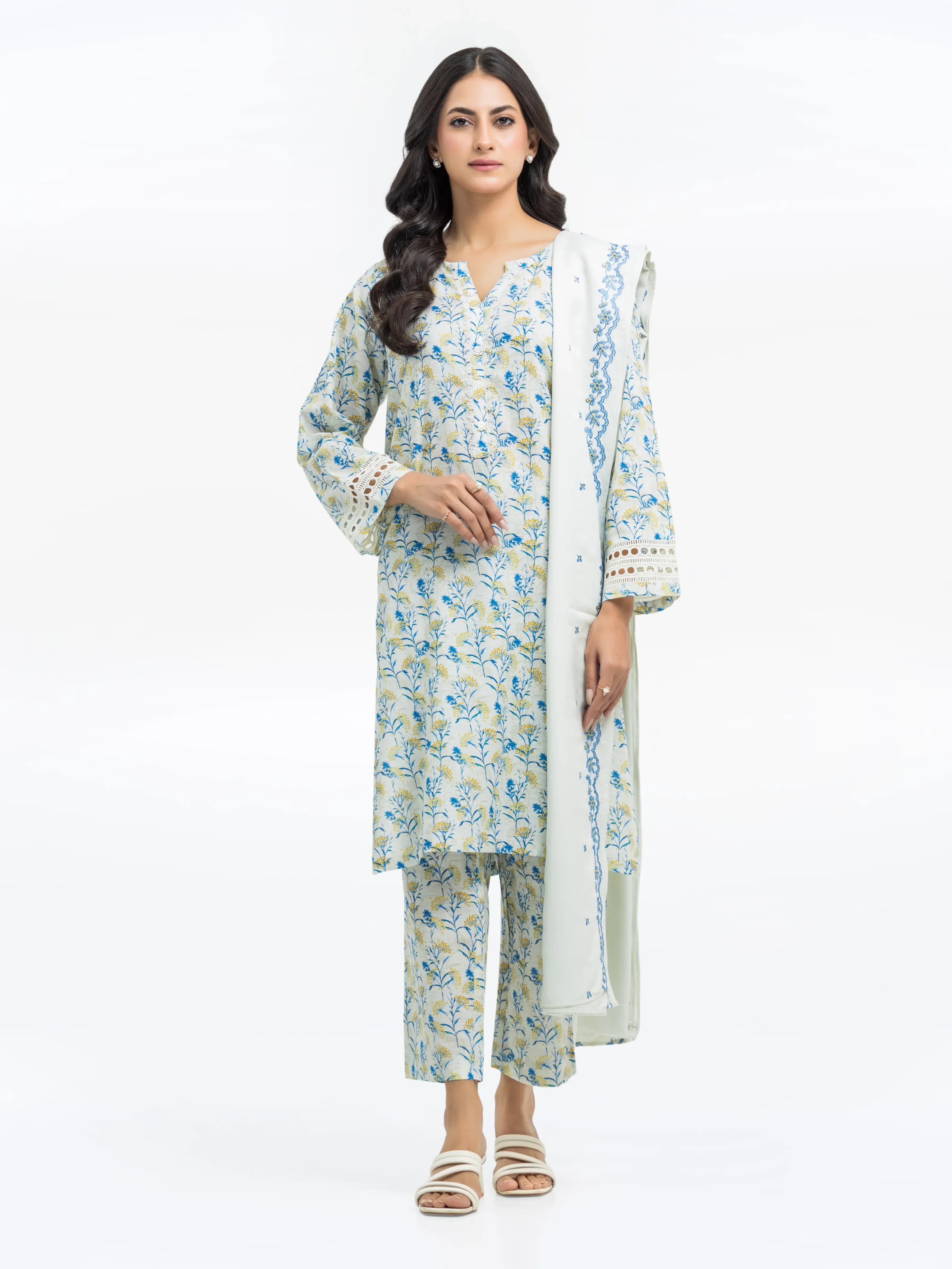 Printed Khaddar Suit - EWTKP24-81529-3P