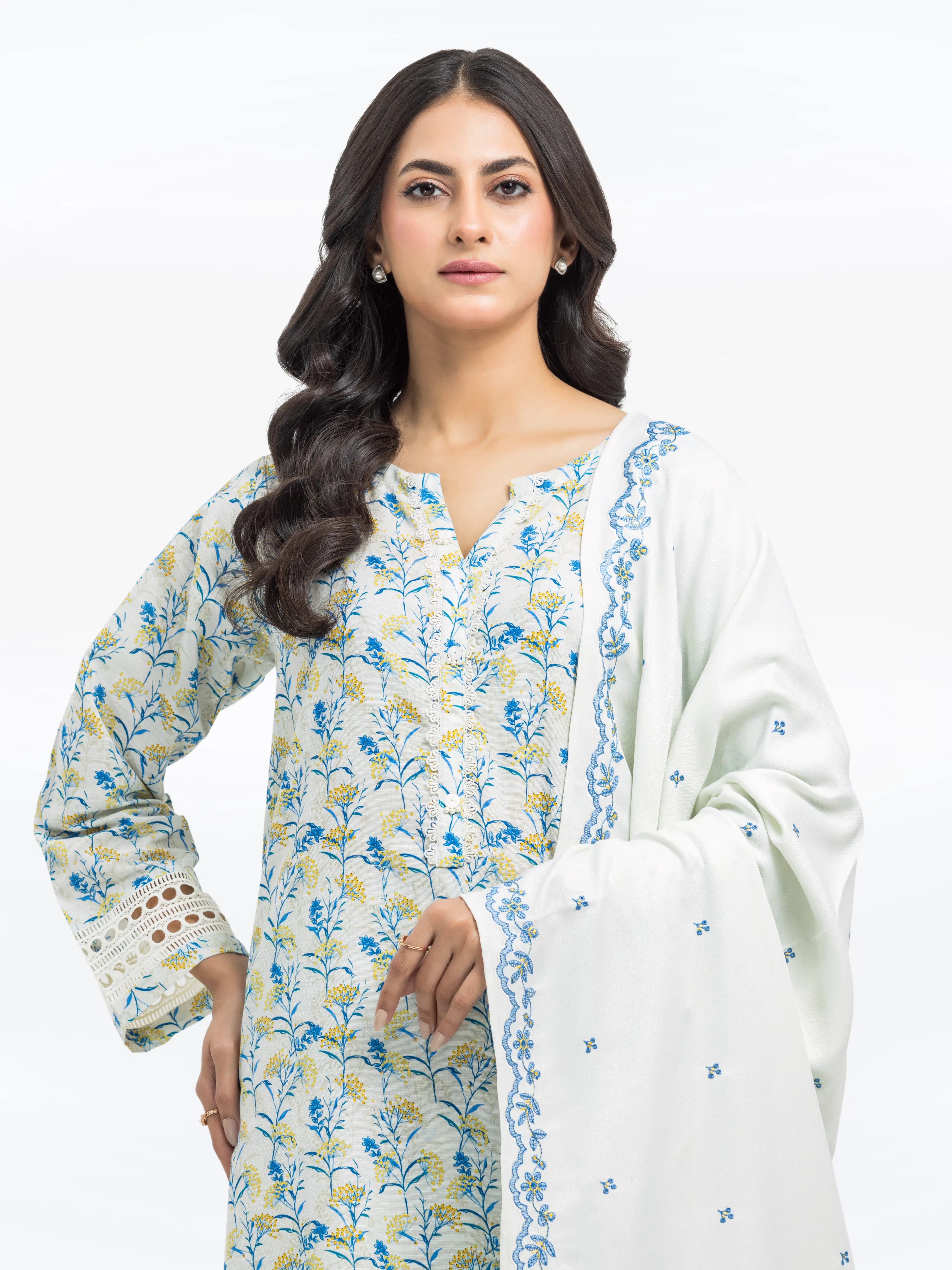 Printed Khaddar Suit - EWTKP24-81529-3P - Image 2