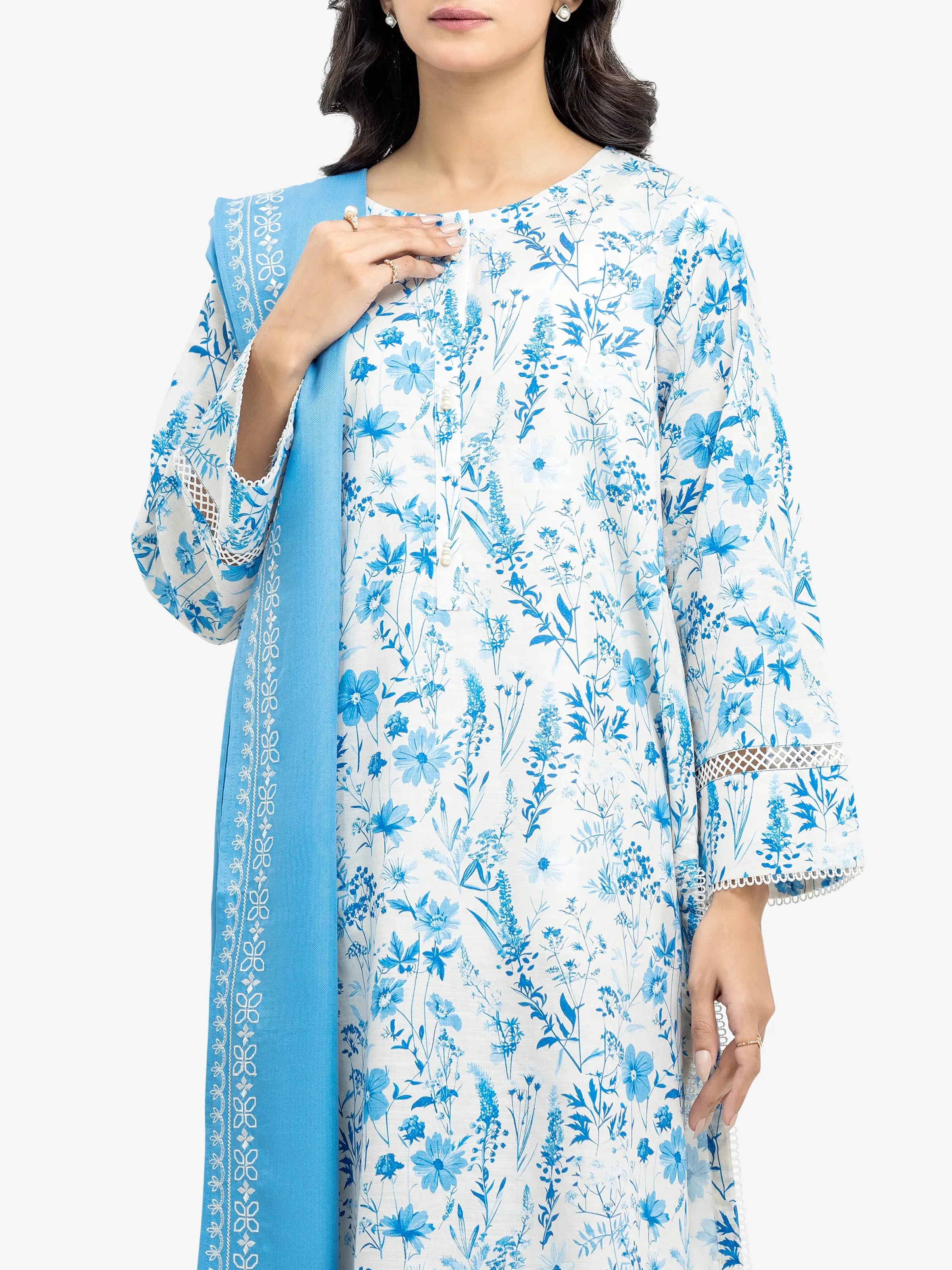 Printed Khaddar Suit - EWTKP24-81530-3P - Image 2