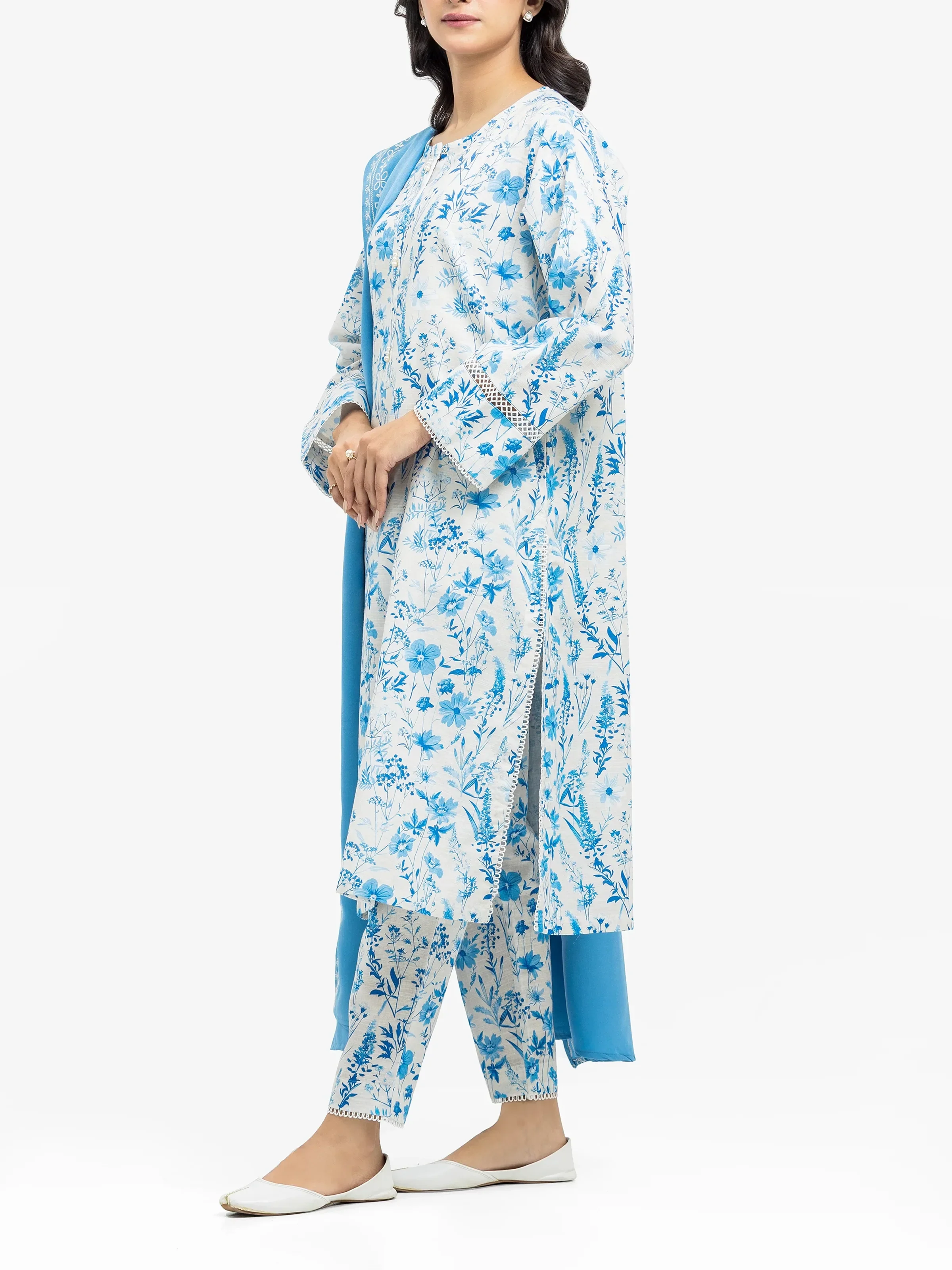Printed Khaddar Suit - EWTKP24-81530-3P - Image 4