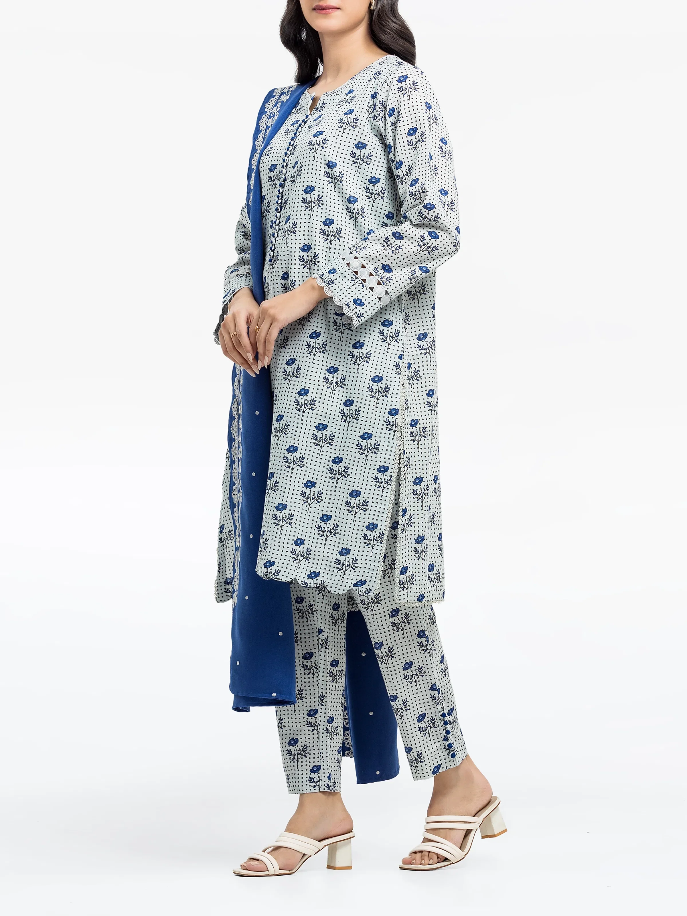 Printed Khaddar Suit - EWTKP24-81531-3P - Image 5