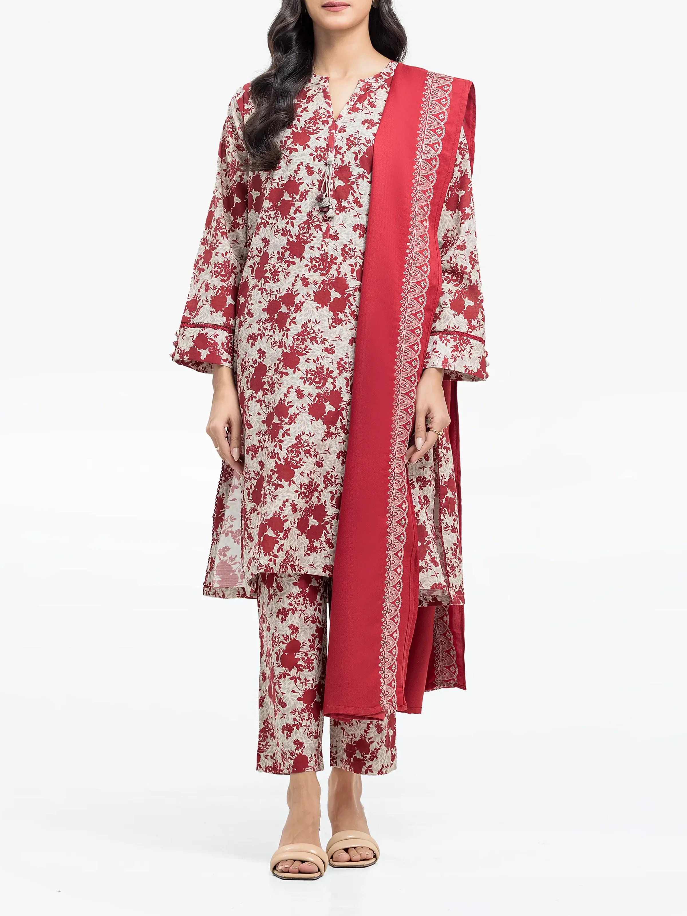 Printed Khaddar Suit - EWTKP24-81532-3P