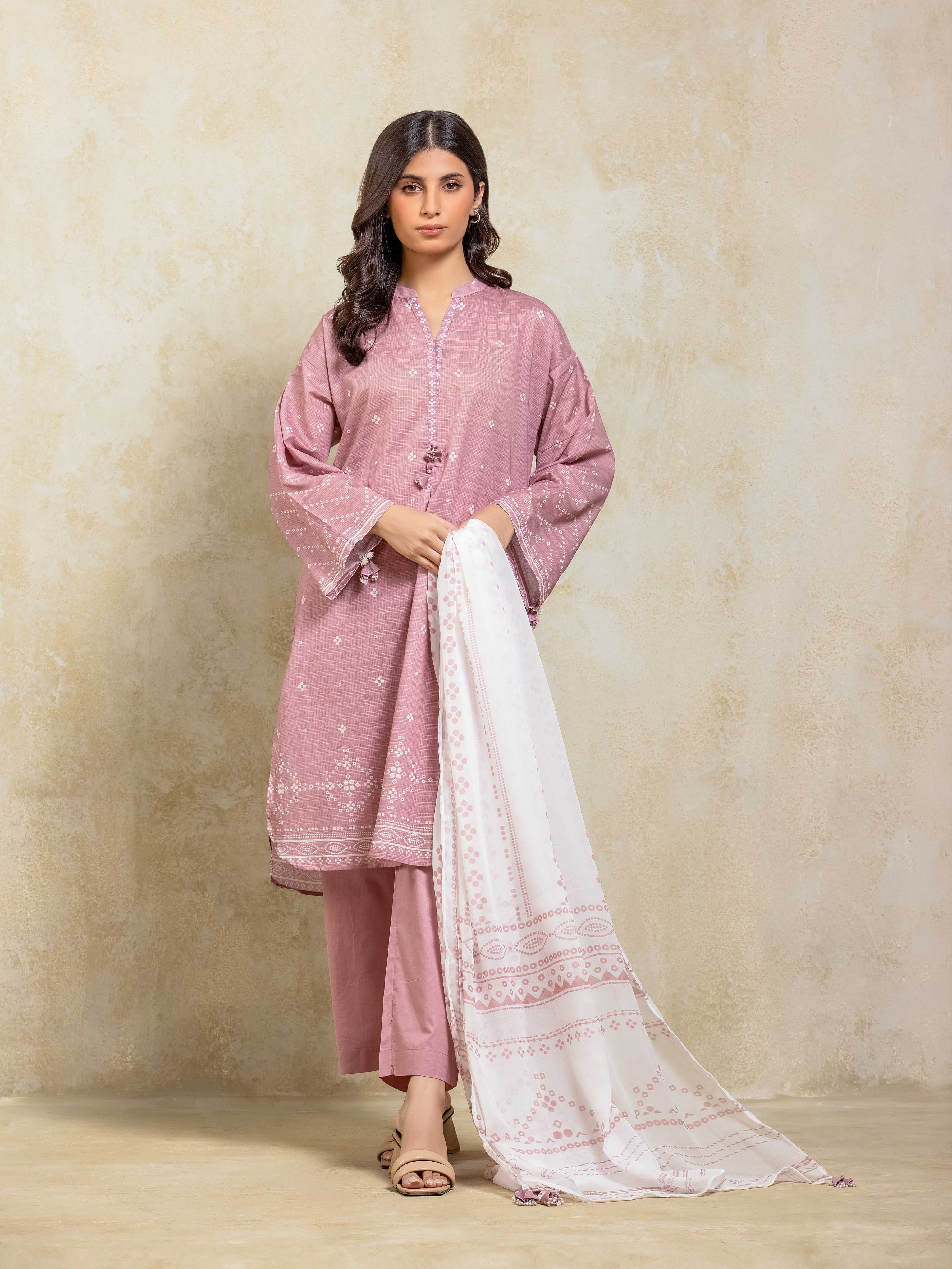 Pret Printed Lawn Slub Suit - EWTKP5-81741-3P