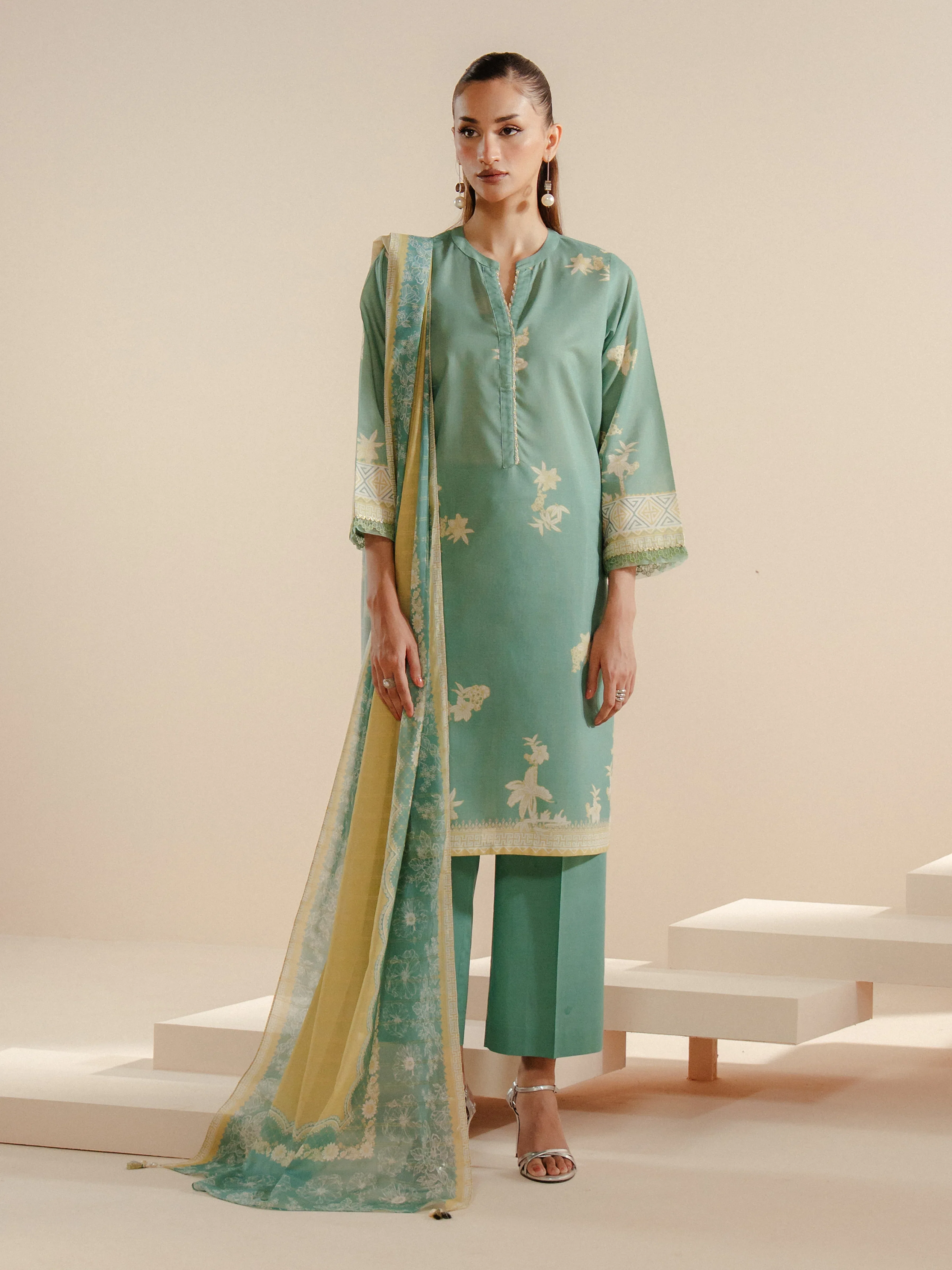Printed Lawn Suit - EWTKP5-81725-3P