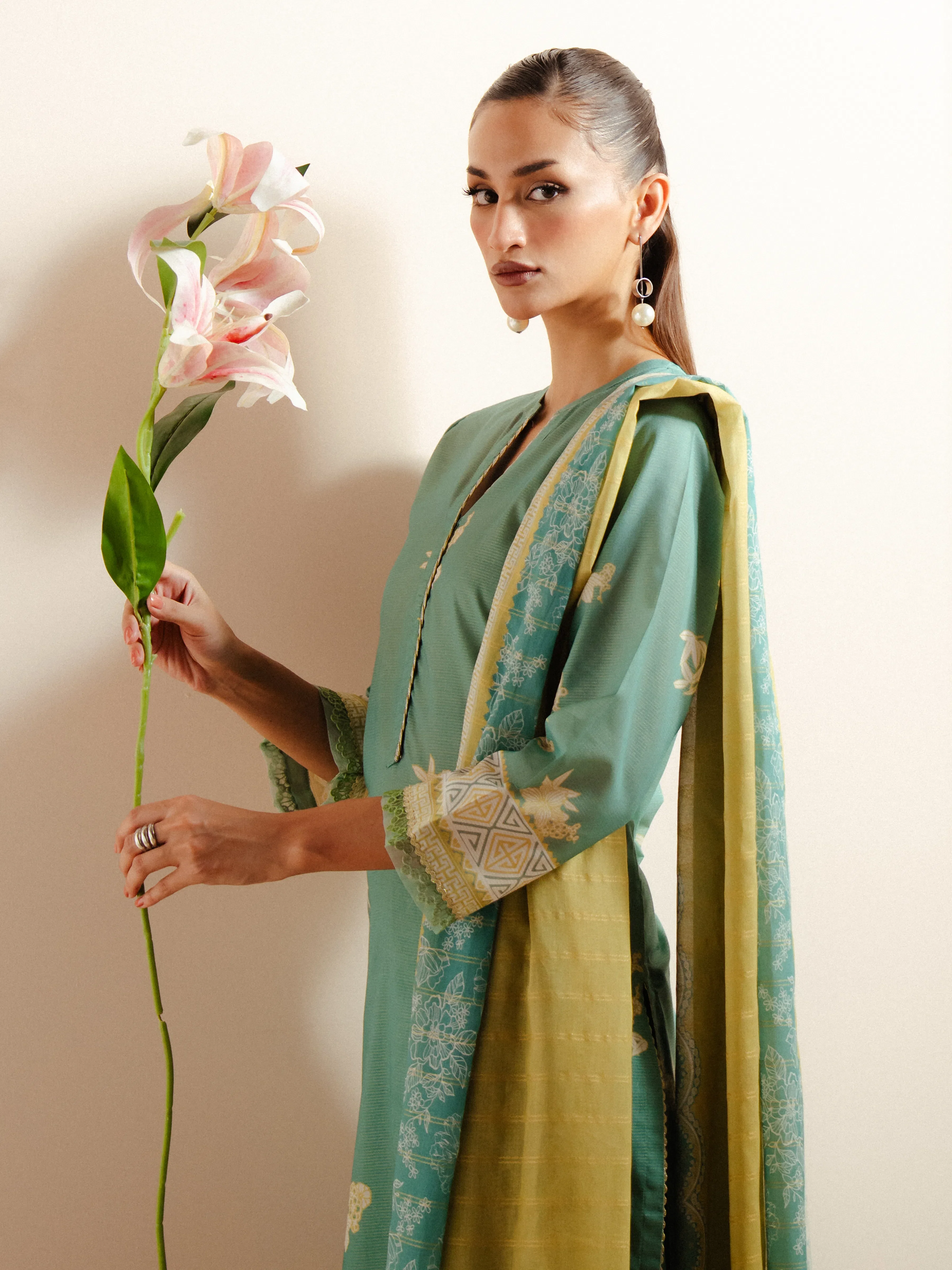 Printed Lawn Suit - EWTKP5-81725-3P - Image 2
