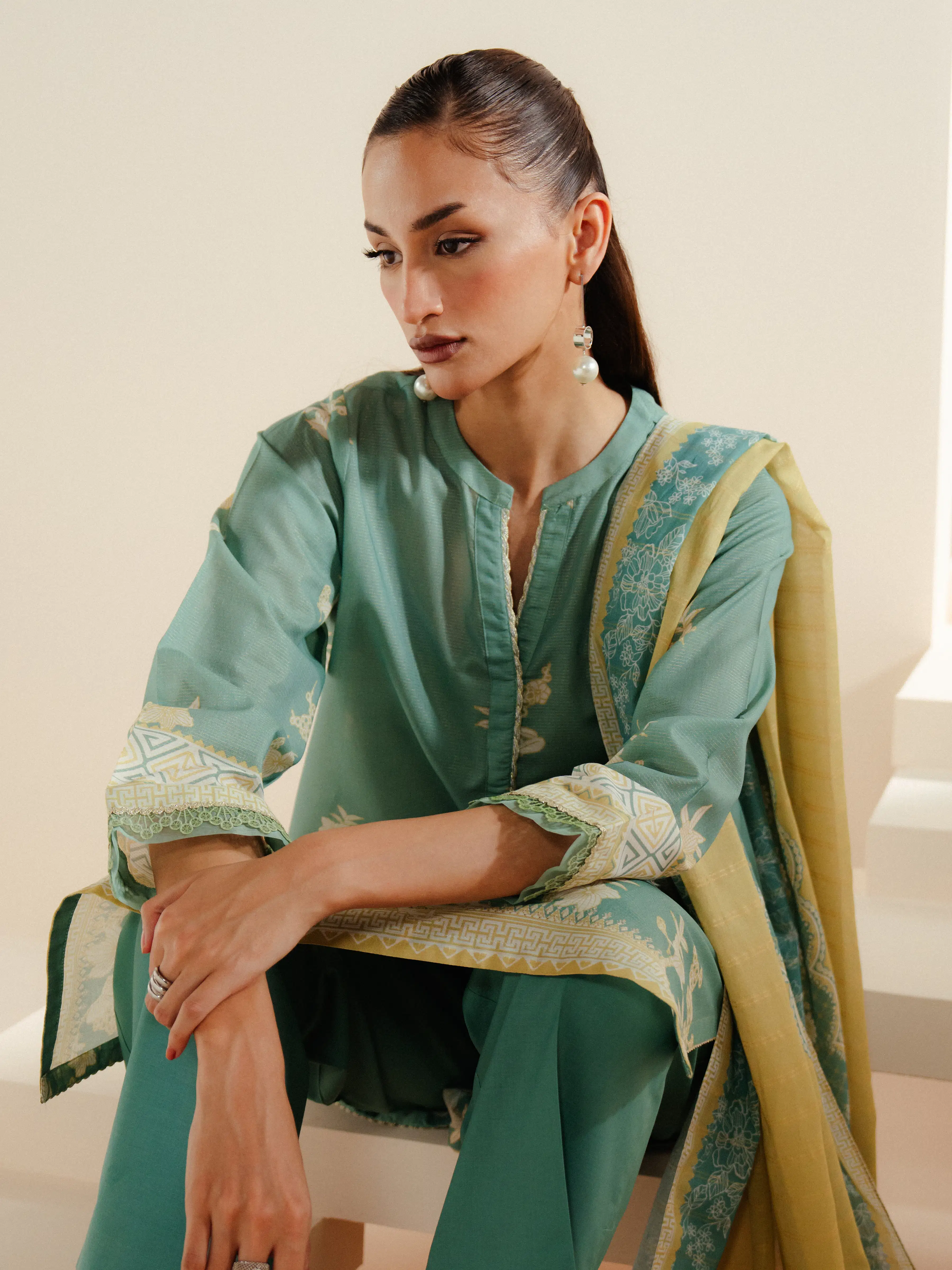 Printed Lawn Suit - EWTKP5-81725-3P - Image 3