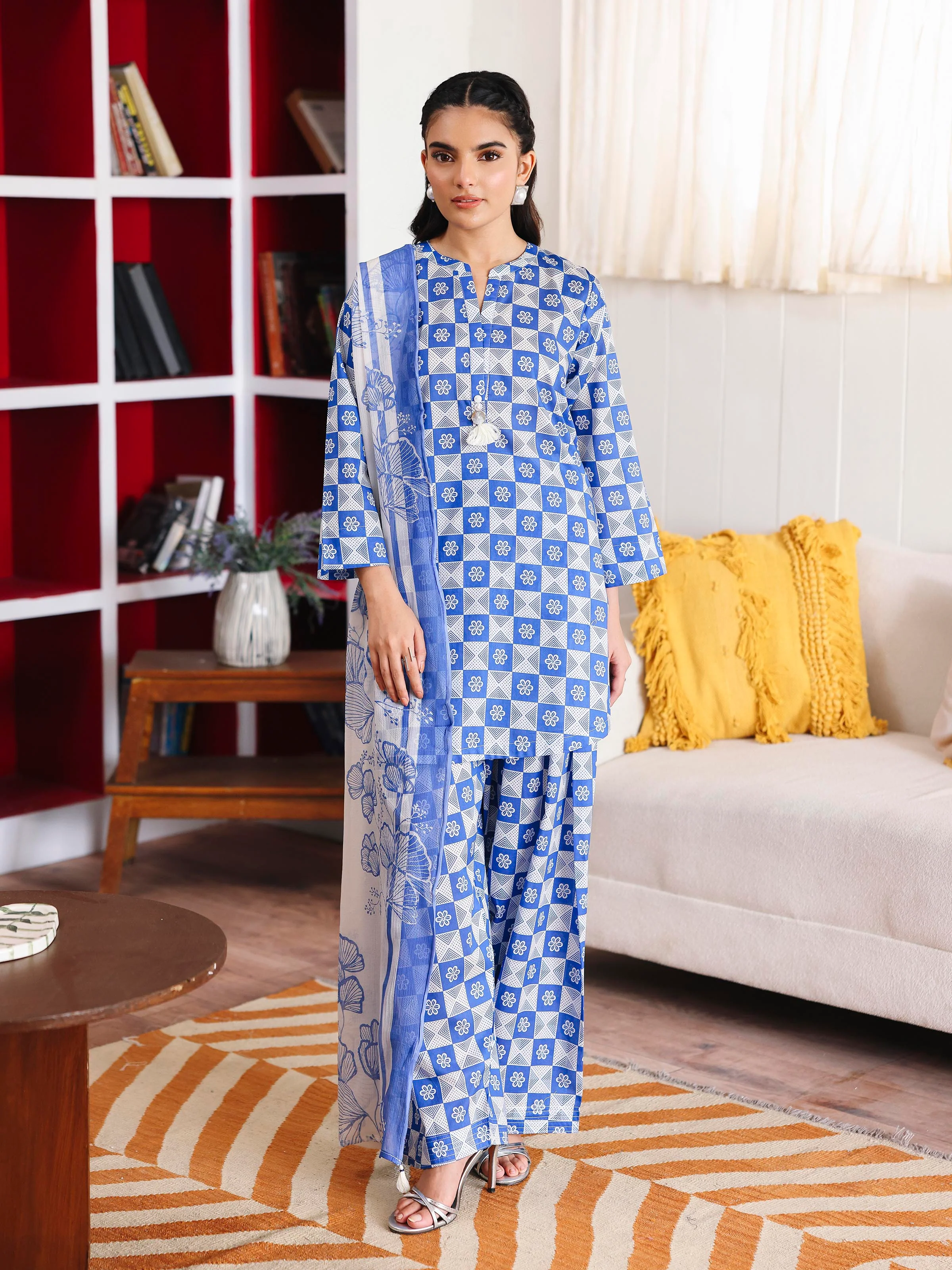 Printed Lawn Suit - EWTKP5-81991-3P