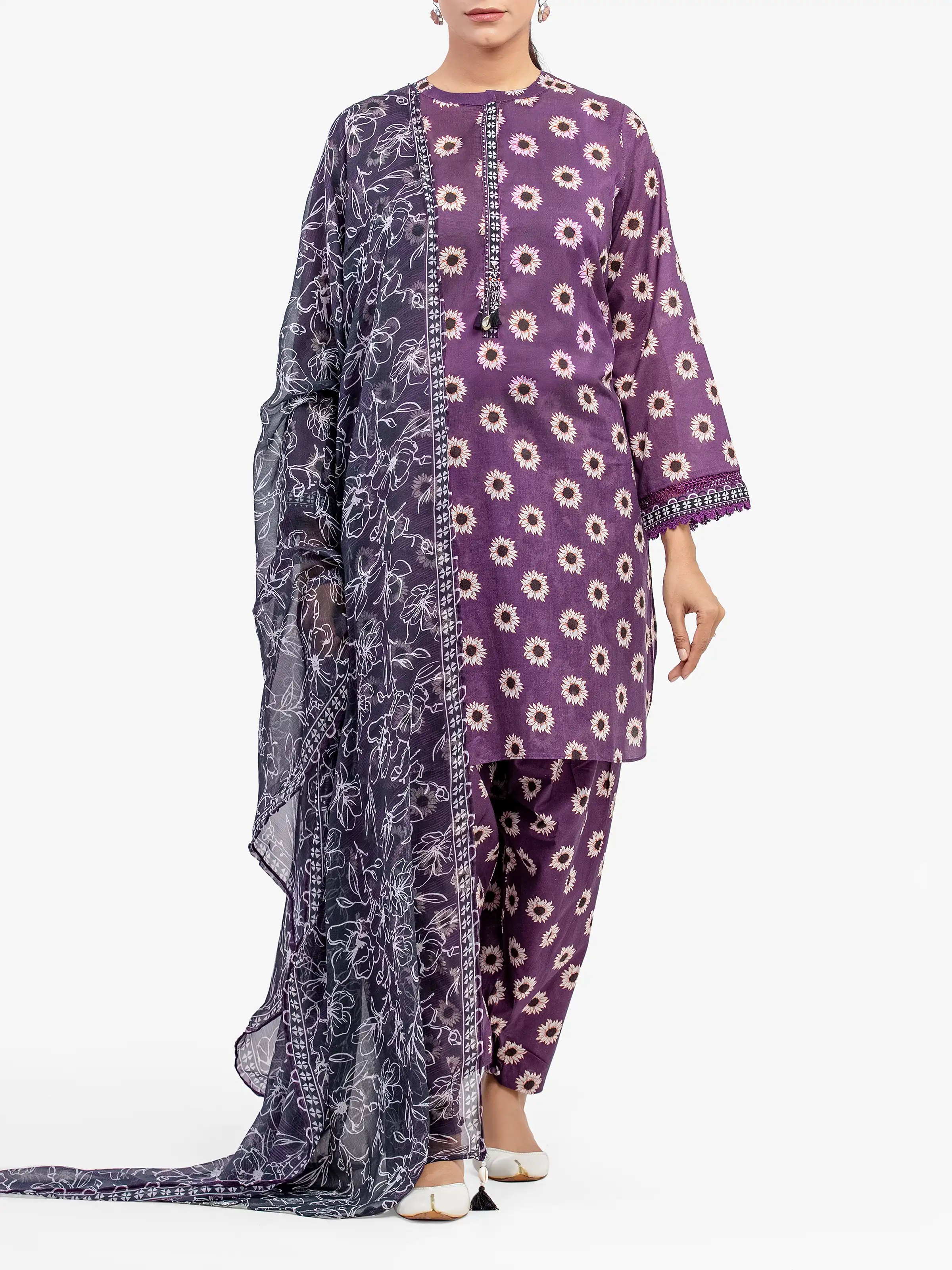 Printed Lawn Suit - EWTKP5-81995-3P