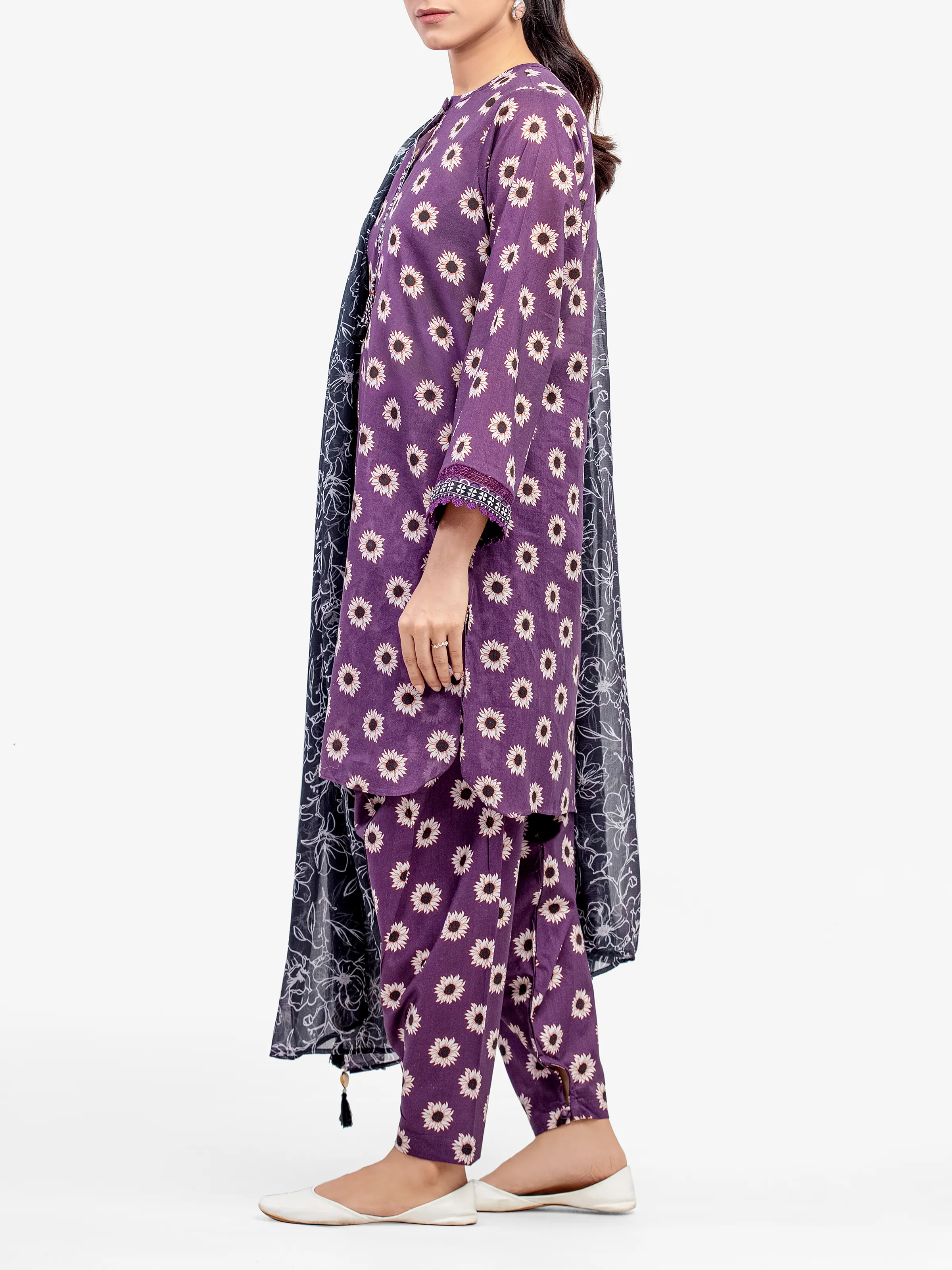 Printed Lawn Suit - EWTKP5-81995-3P - Image 3