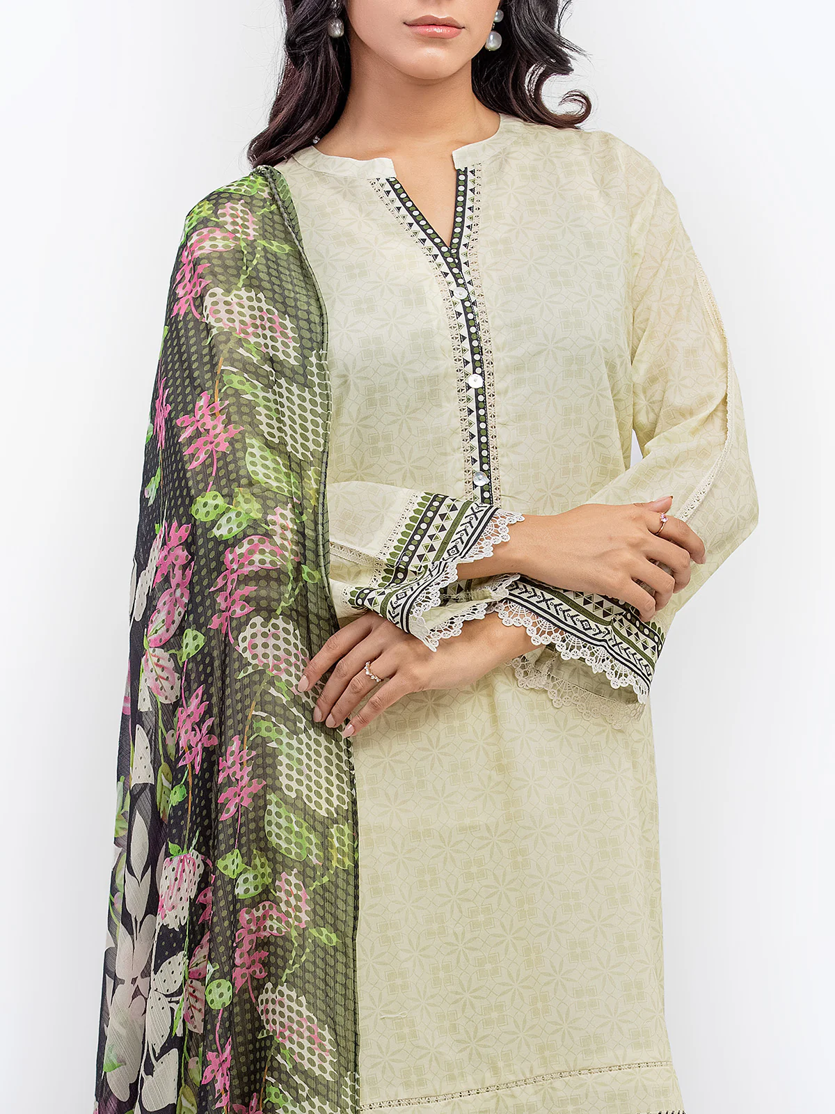 Printed Lawn Suit - EWTKP5-81996-3P - Image 2