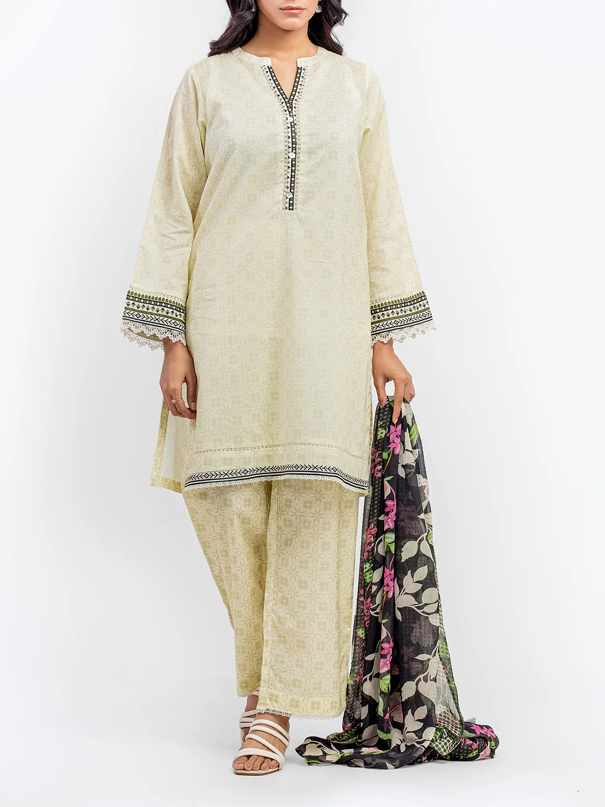 Printed Lawn Suit - EWTKP5-81996-3P - Image 3