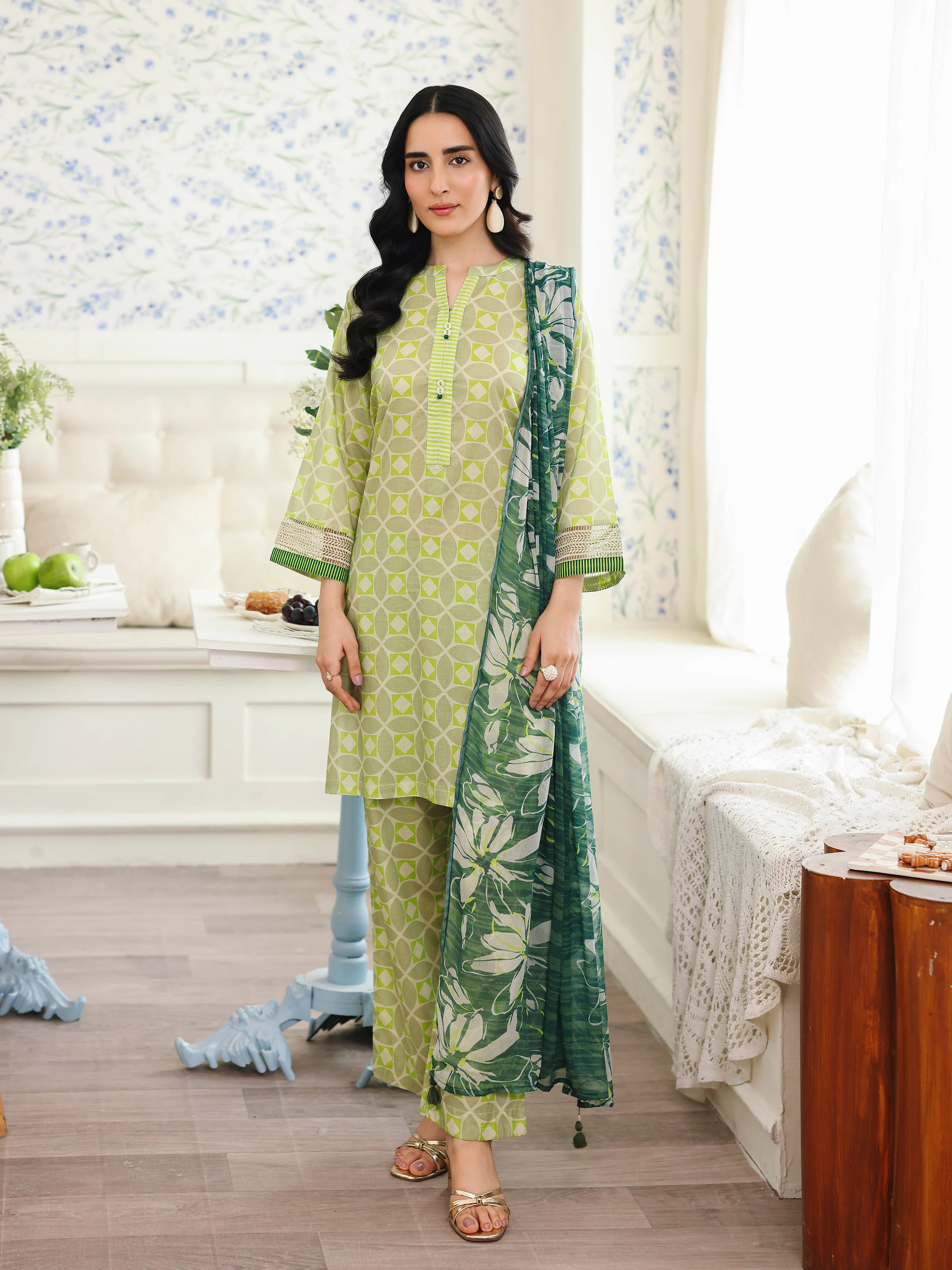 Printed Lawn Suit - EWTKP5-81998-3P