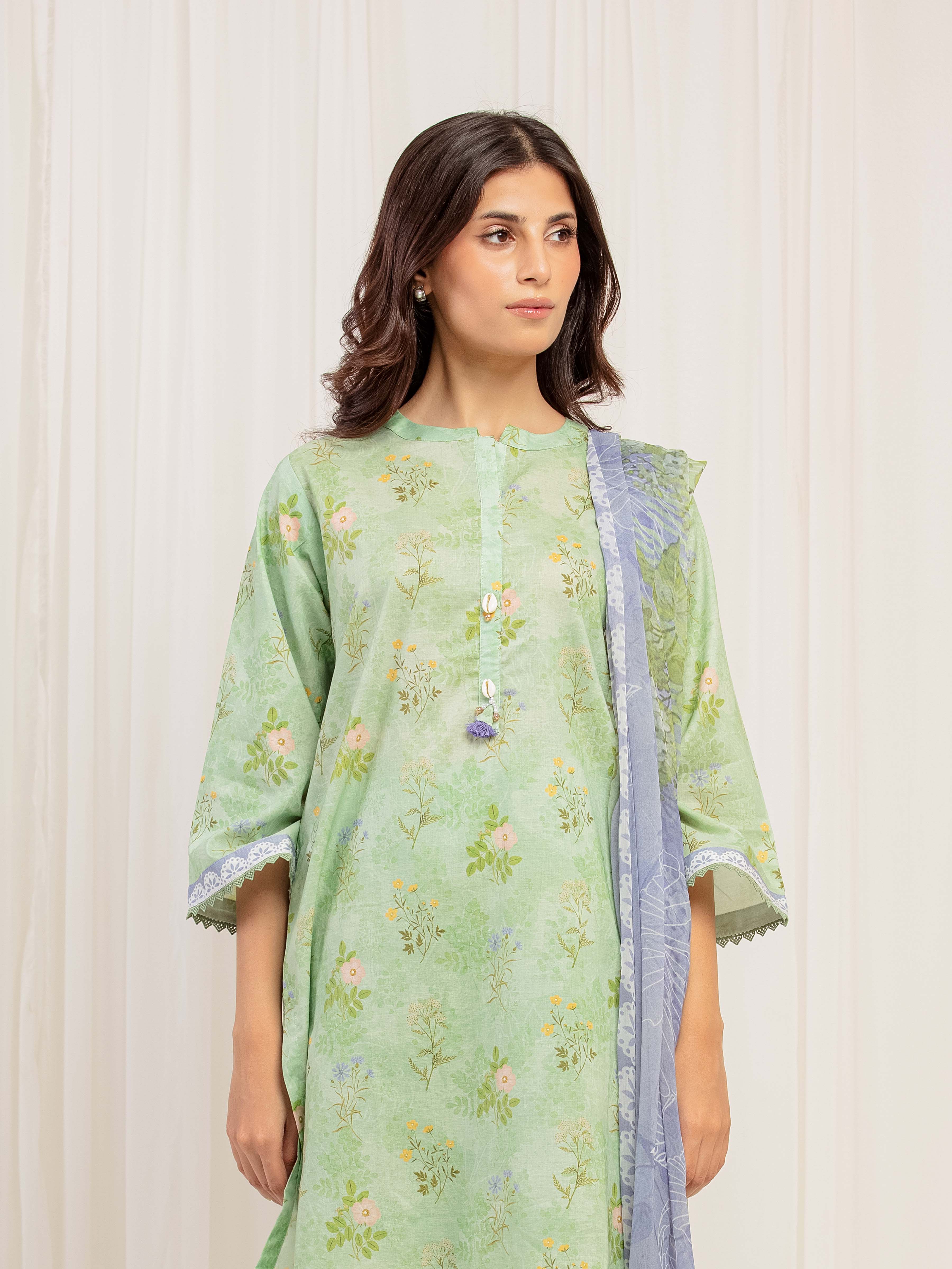 Printed Lawn Suit - EWTKP5-82494-3P - Image 2