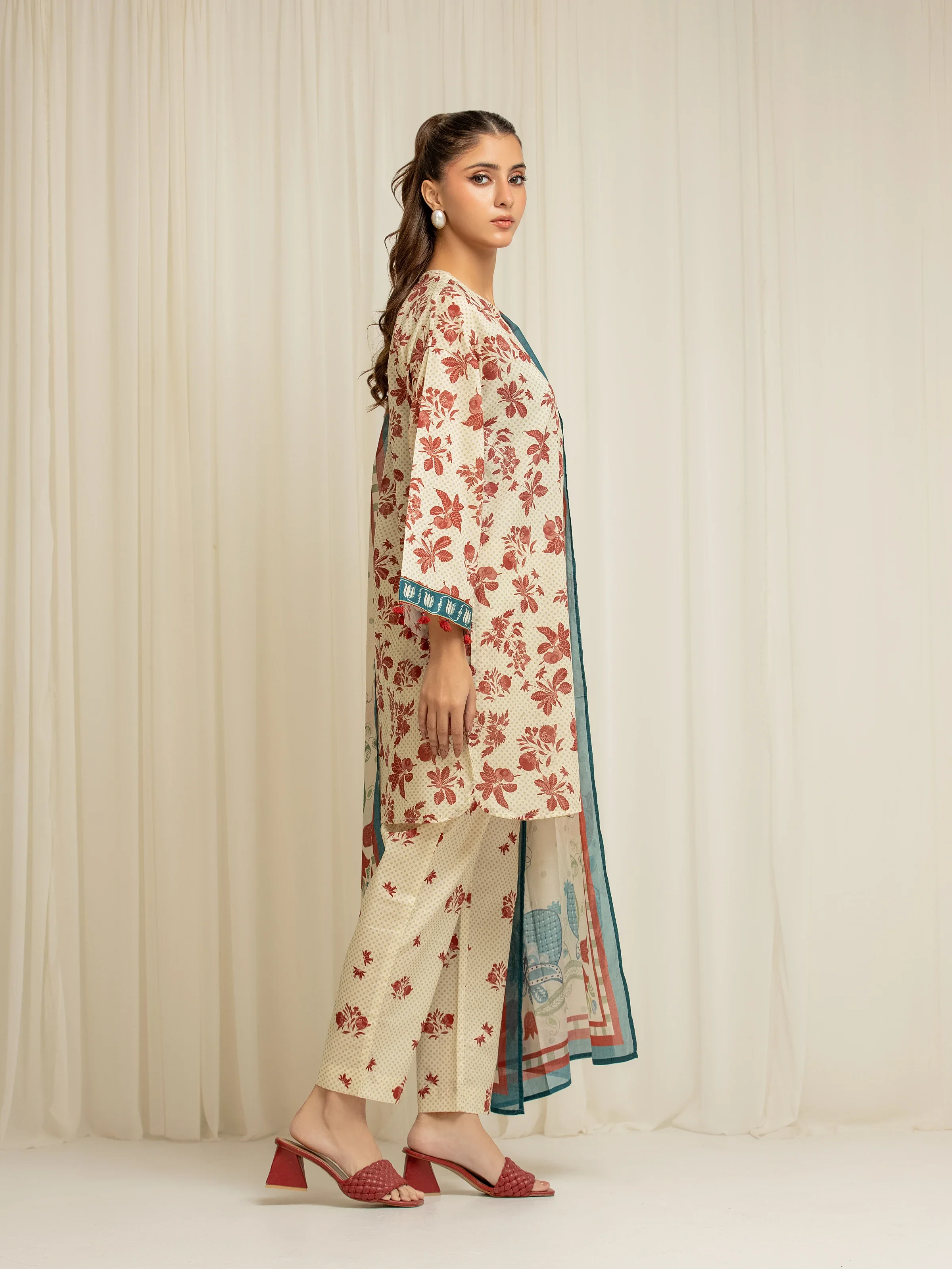 Printed Lawn Suit - EWTKP6-86047-3P - Image 5