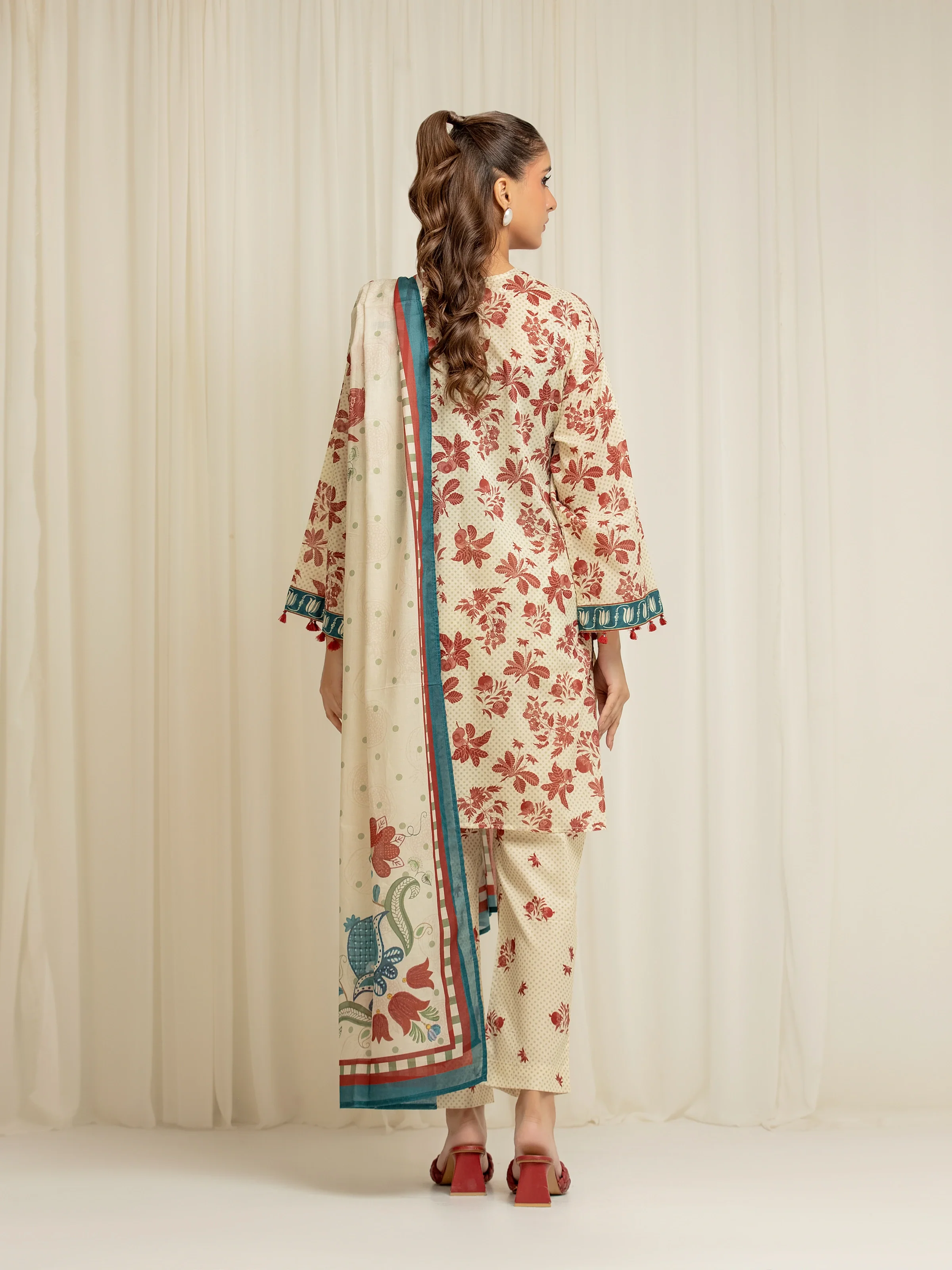 Printed Lawn Suit - EWTKP6-86047-3P - Image 6