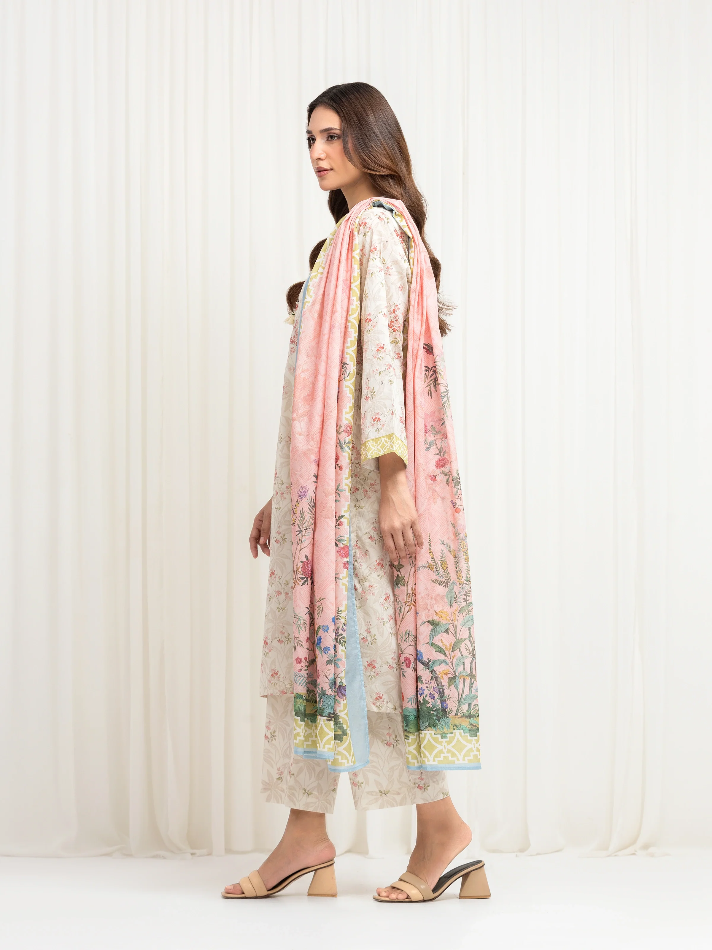 Printed Lawn Suit - EWTKP6-86051-3P - Image 4