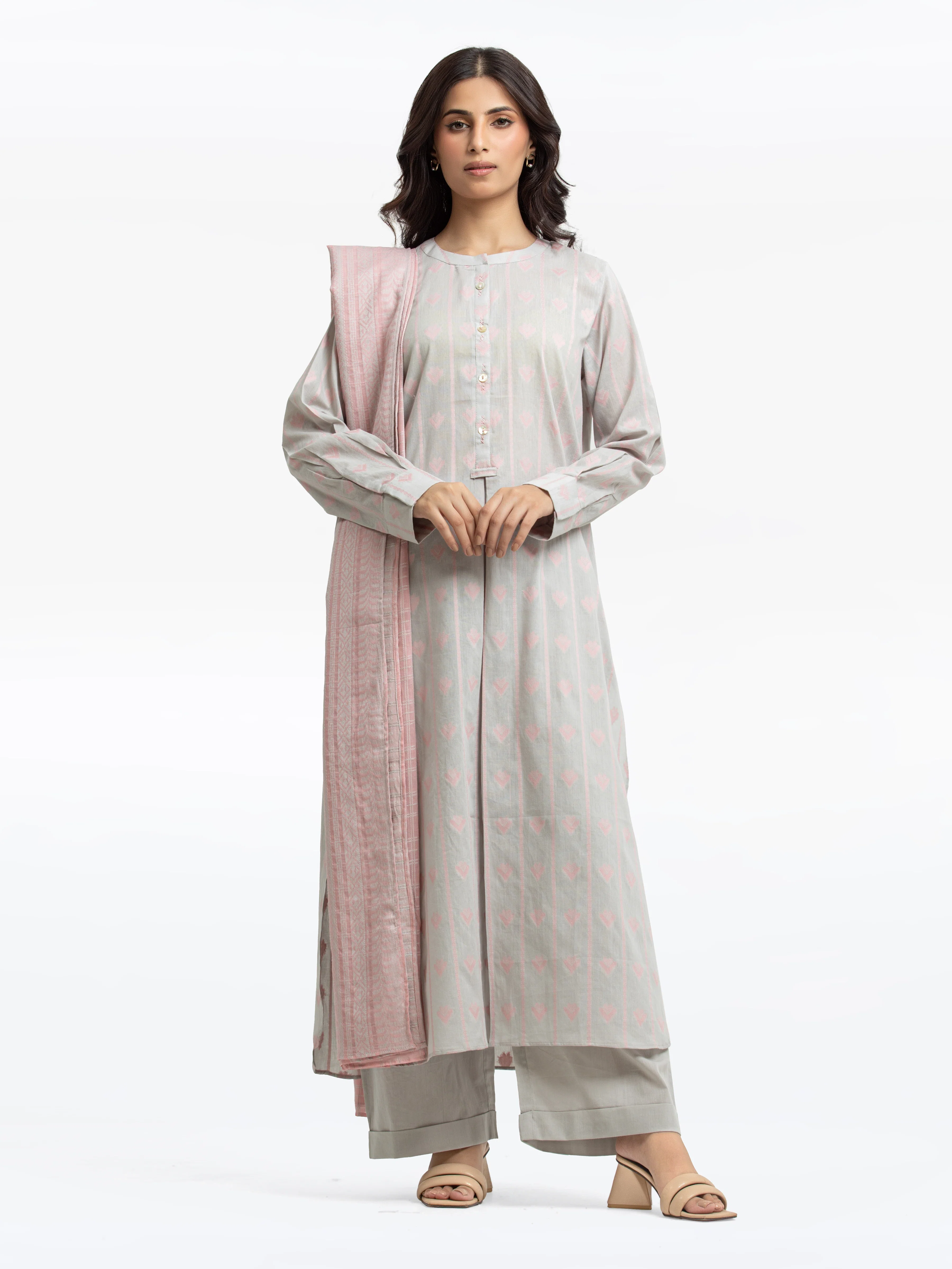 Printed Jacquard Suit - EWTKS24-81167-3P