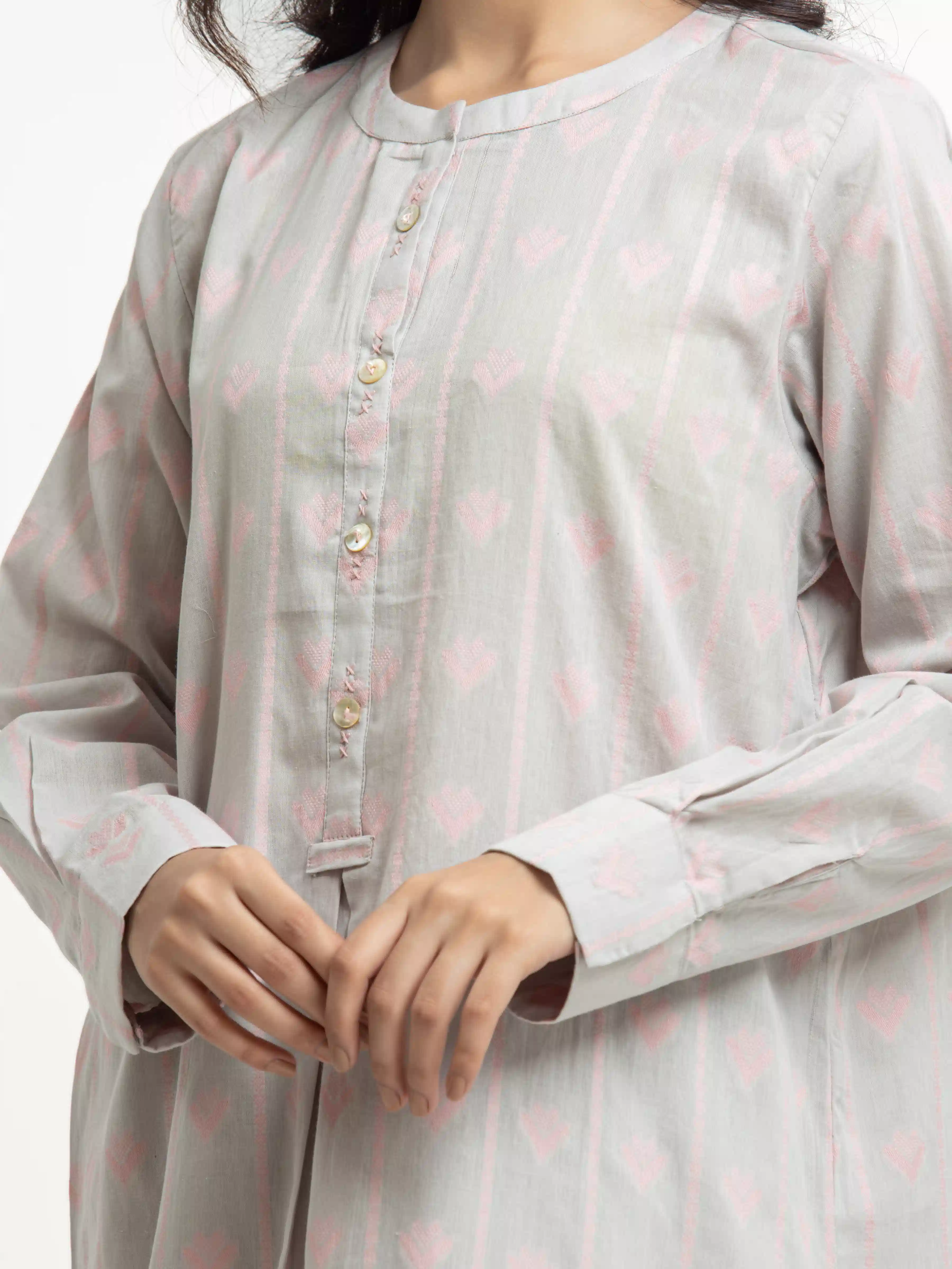Printed Jacquard Suit - EWTKS24-81167-3P - Image 2