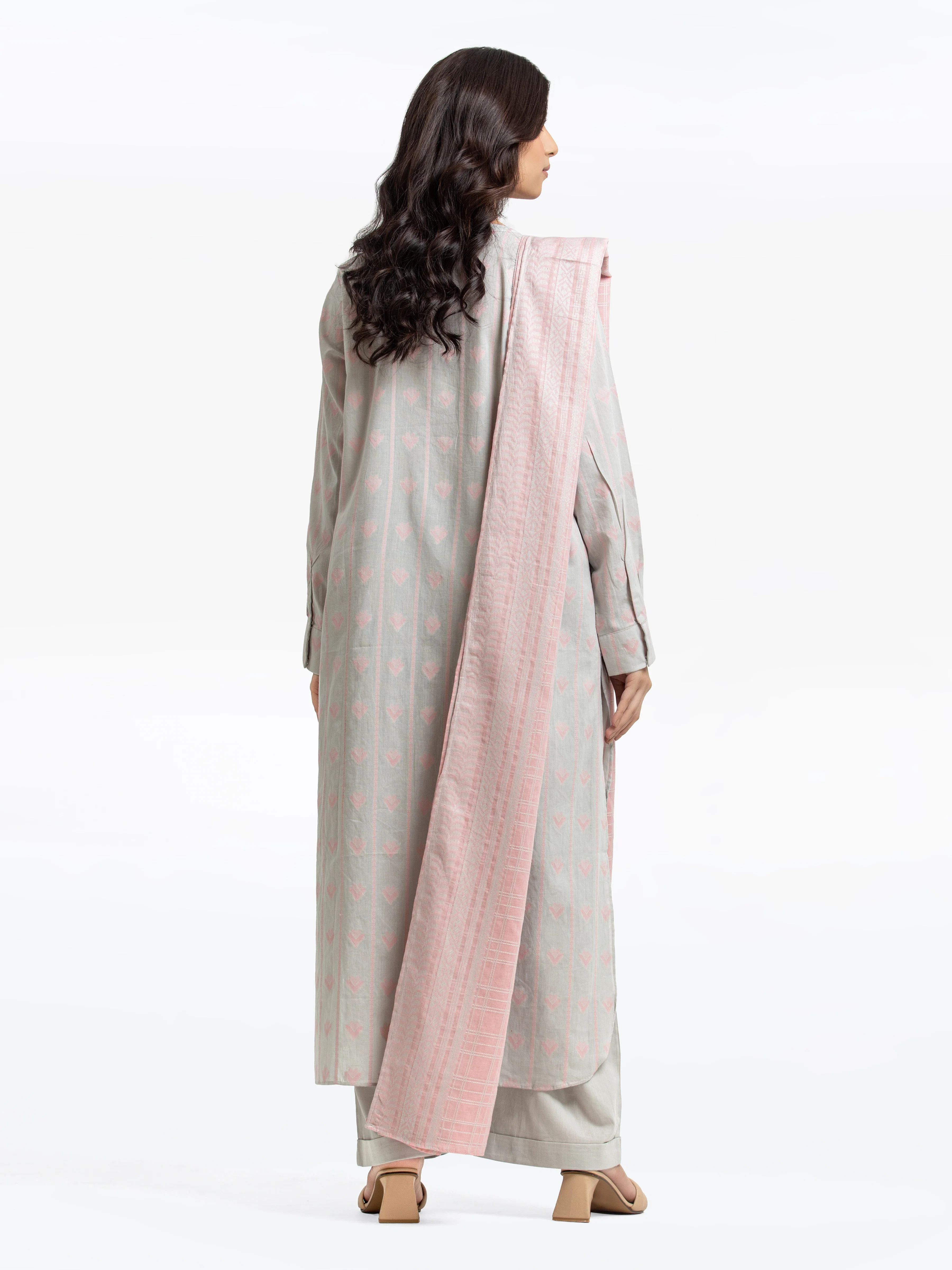Printed Jacquard Suit - EWTKS24-81167-3P - Image 4