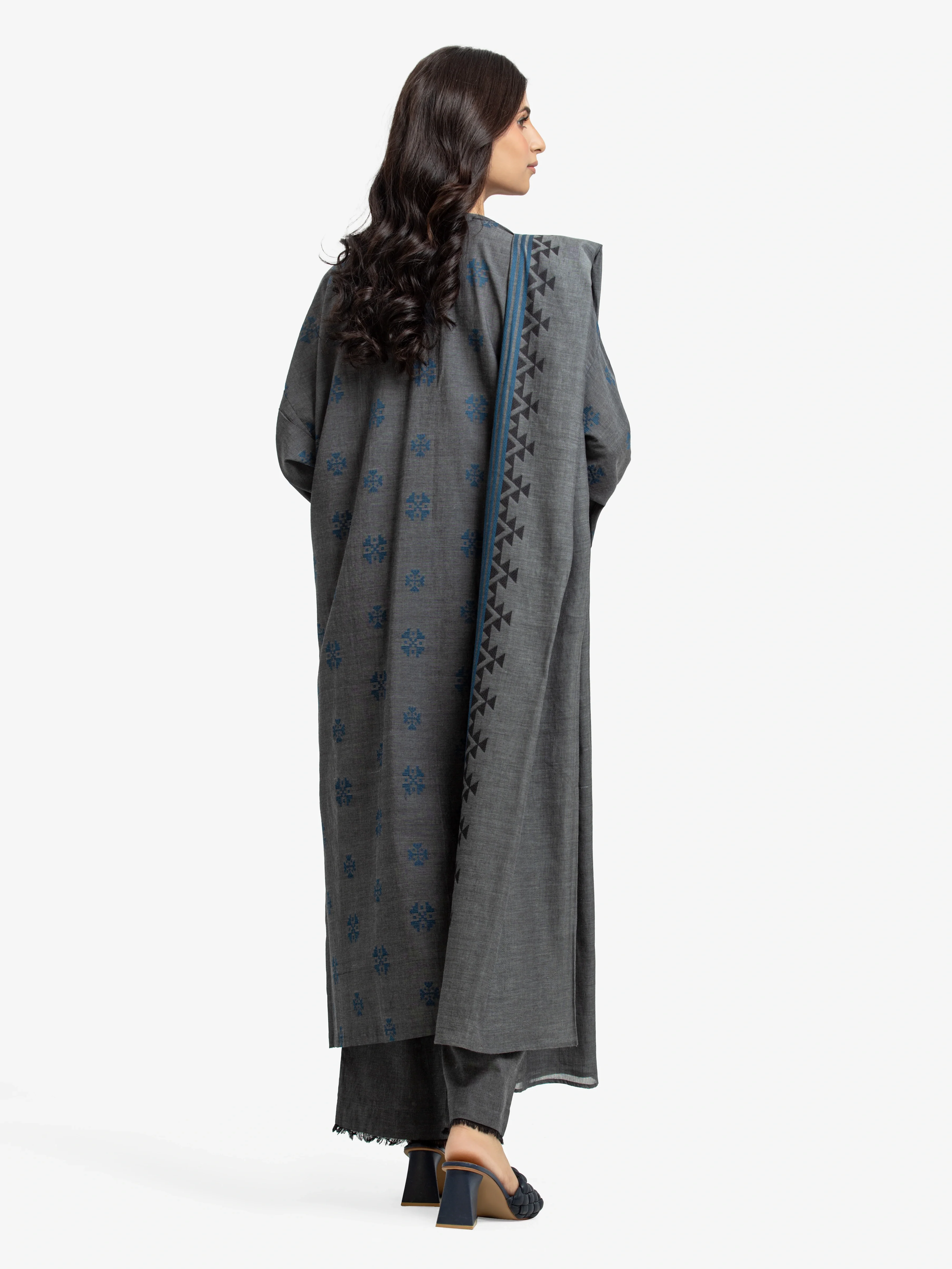 Printed Jacquard Suit - EWTKS24-81168-3P - Image 5
