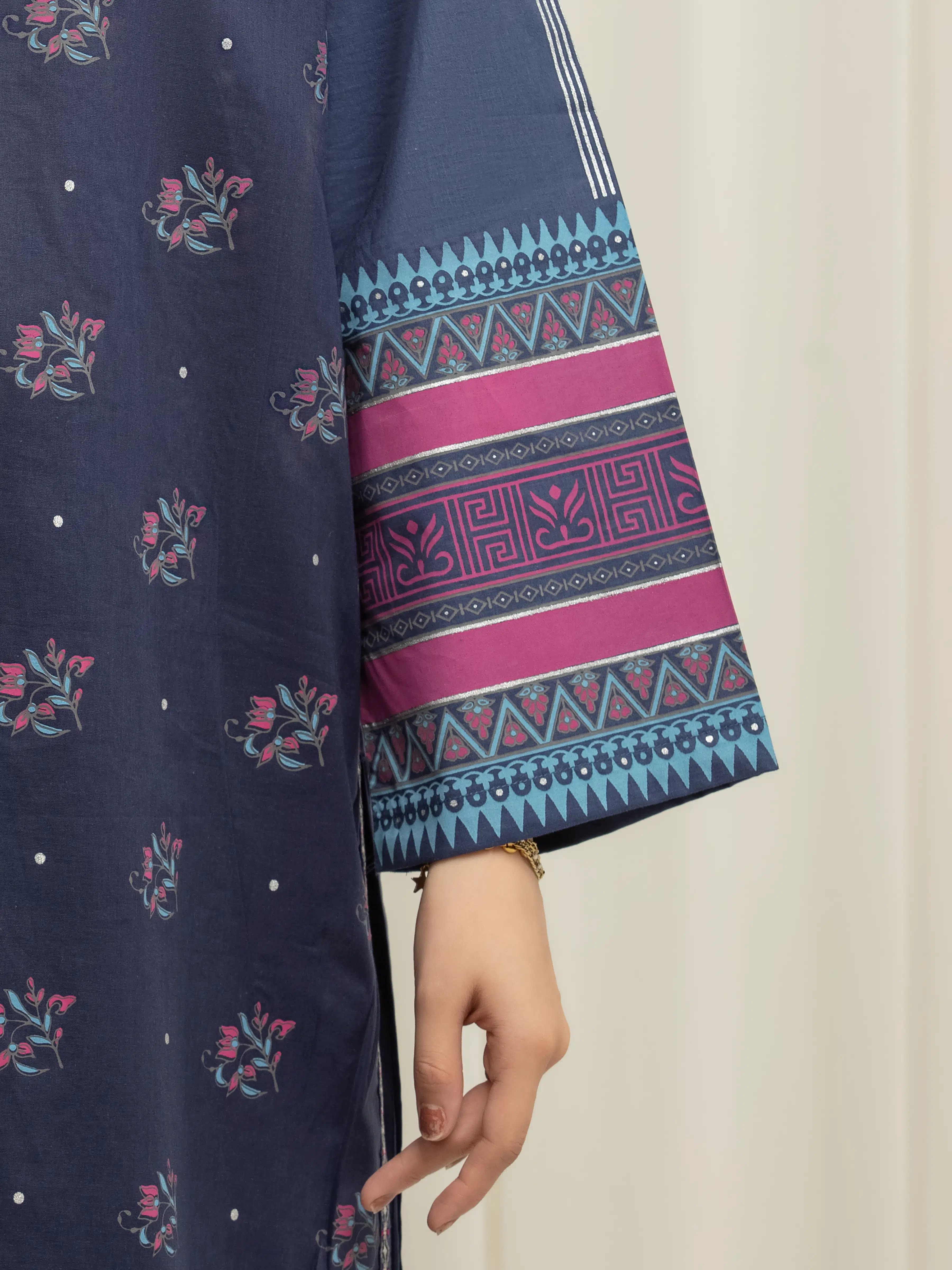 Embroidered Cambric Shirt Trouser - EWTKE5-81623ST - Image 4