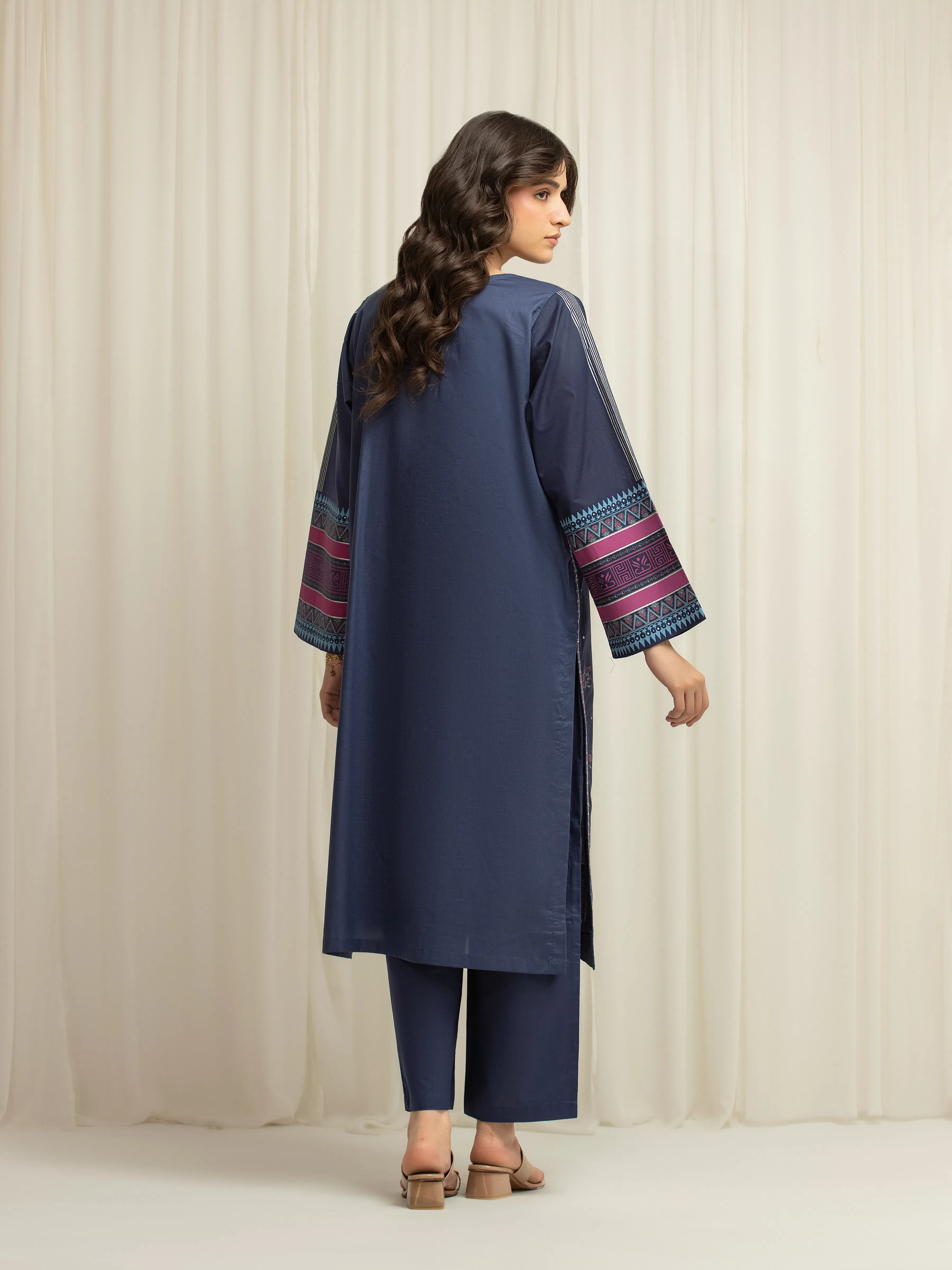 Embroidered Cambric Shirt Trouser - EWTKE5-81623ST - Image 6