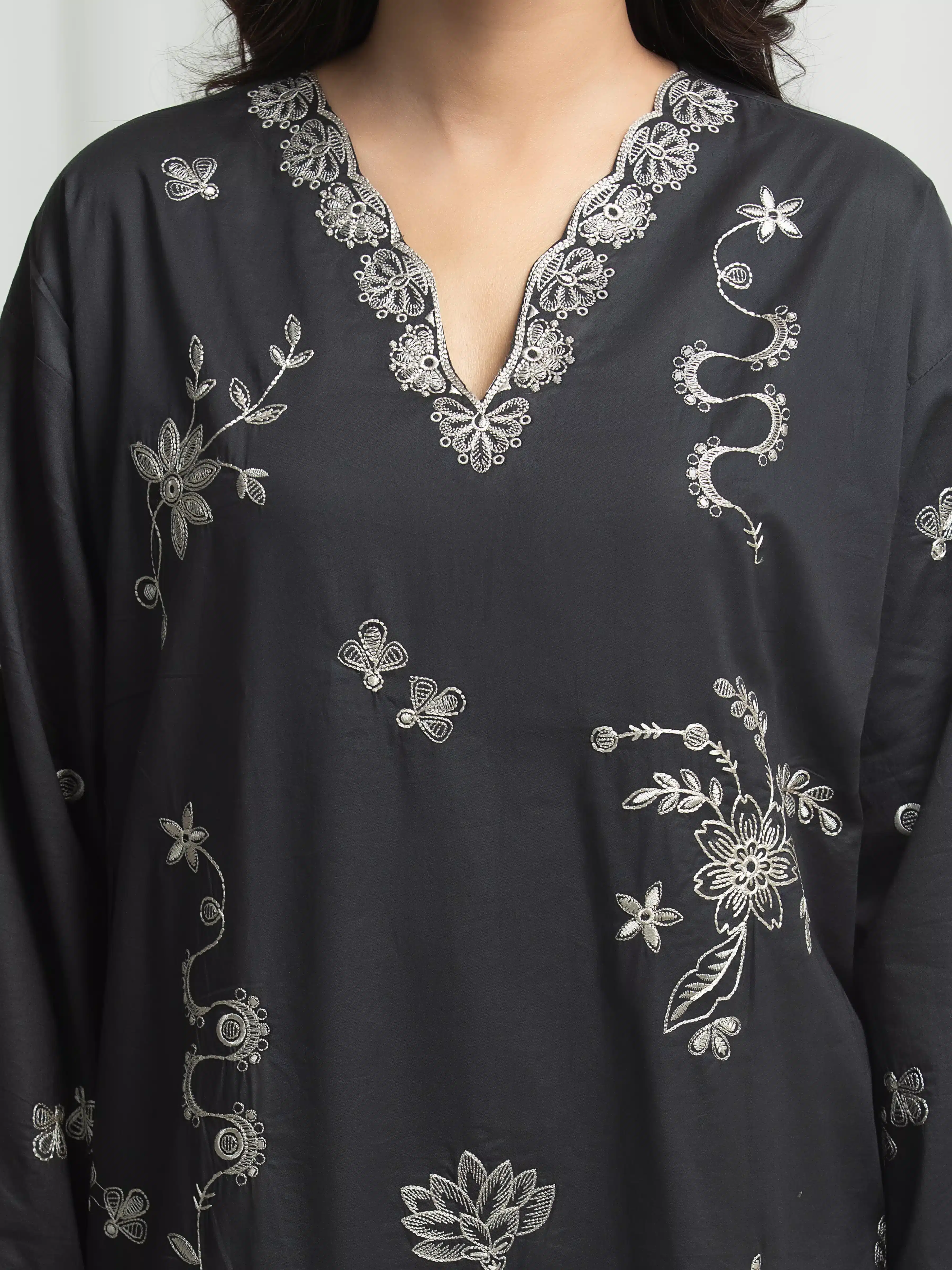 Embroidered Cambric Co-Ord Set - EWTKED6-86123ST - Image 3