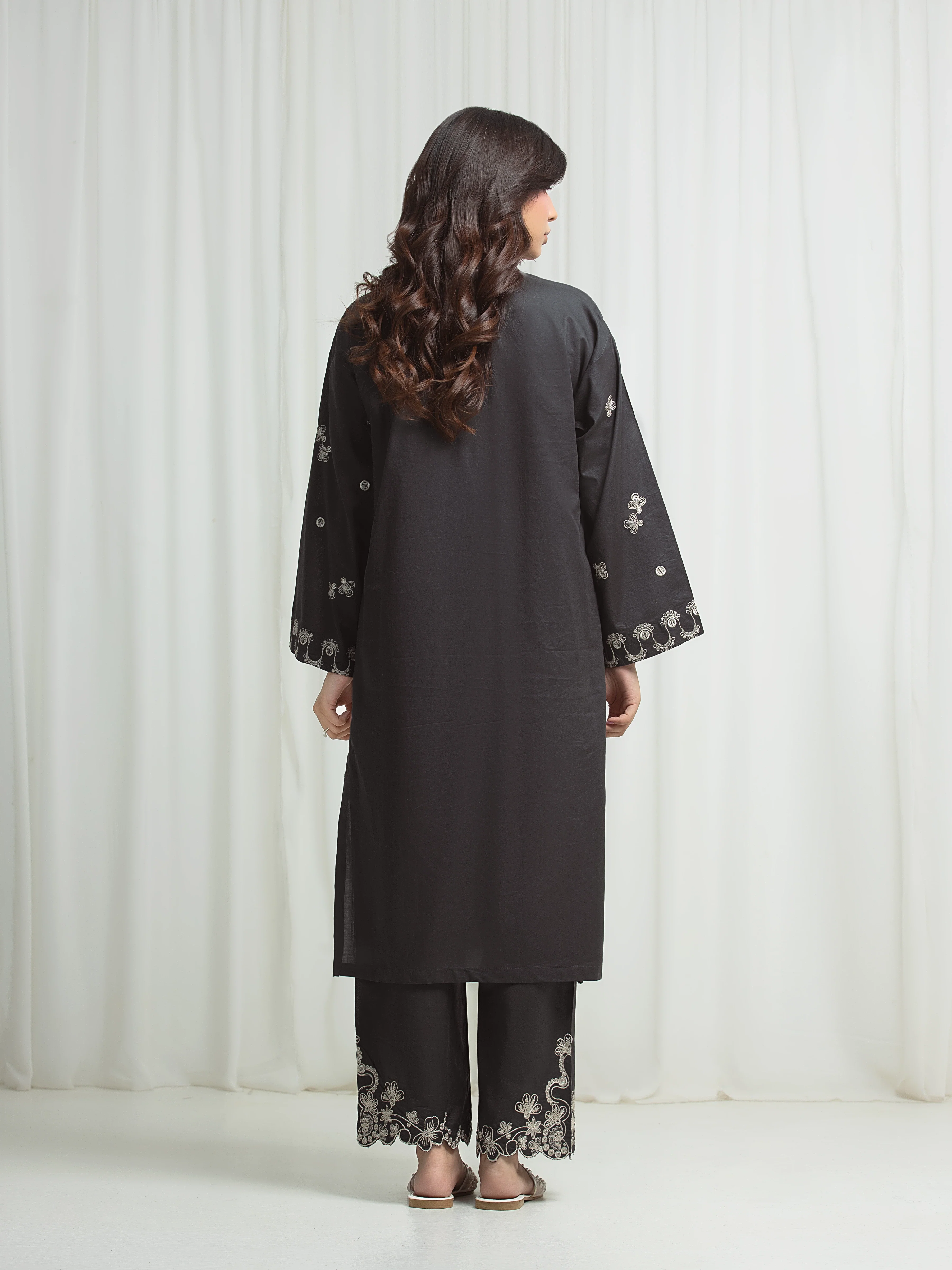 Embroidered Cambric Co-Ord Set - EWTKED6-86123ST - Image 5