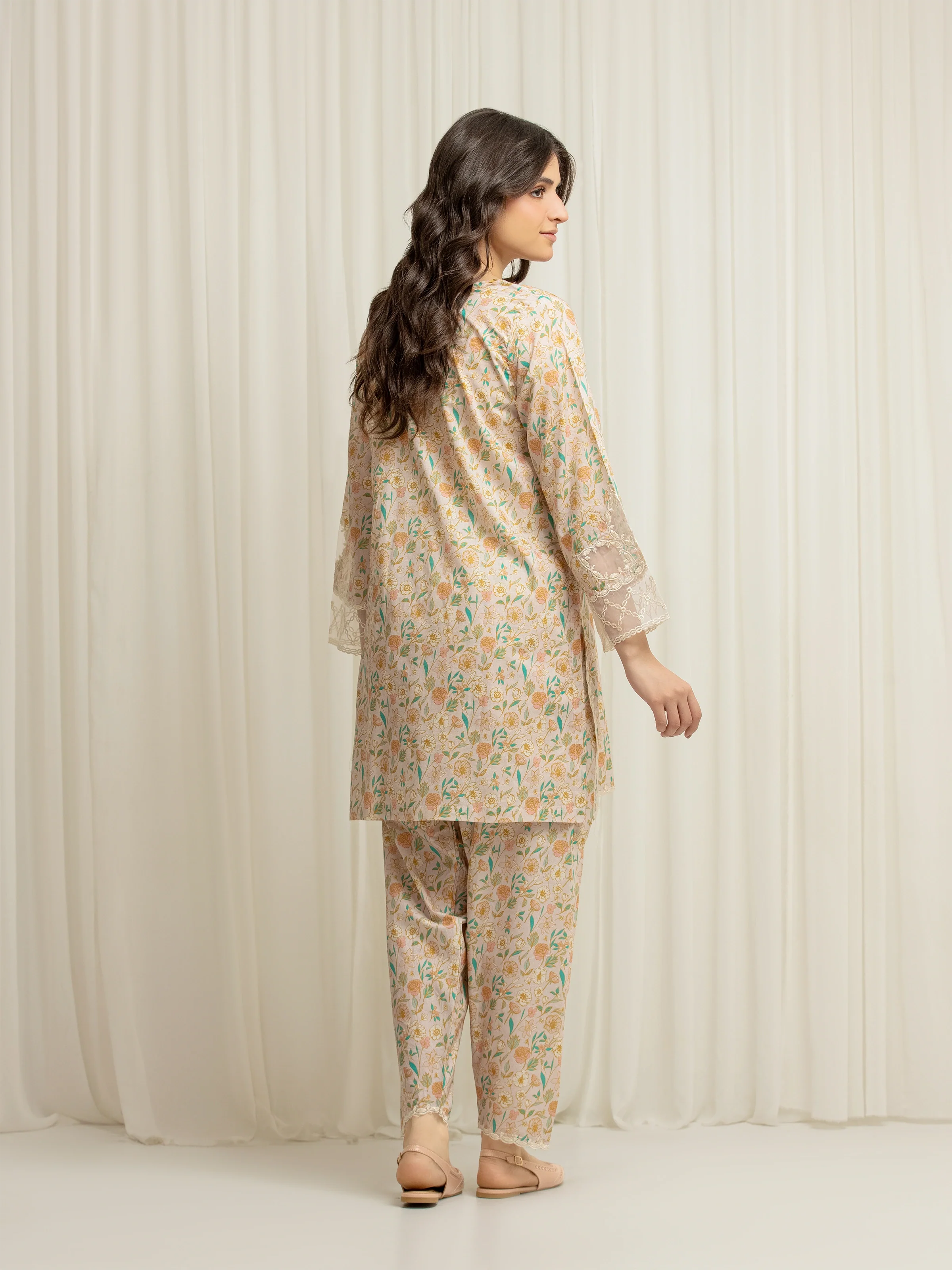 Embroidered Lawn Co-Ord Set - EWTKE5-81863ST - Image 5