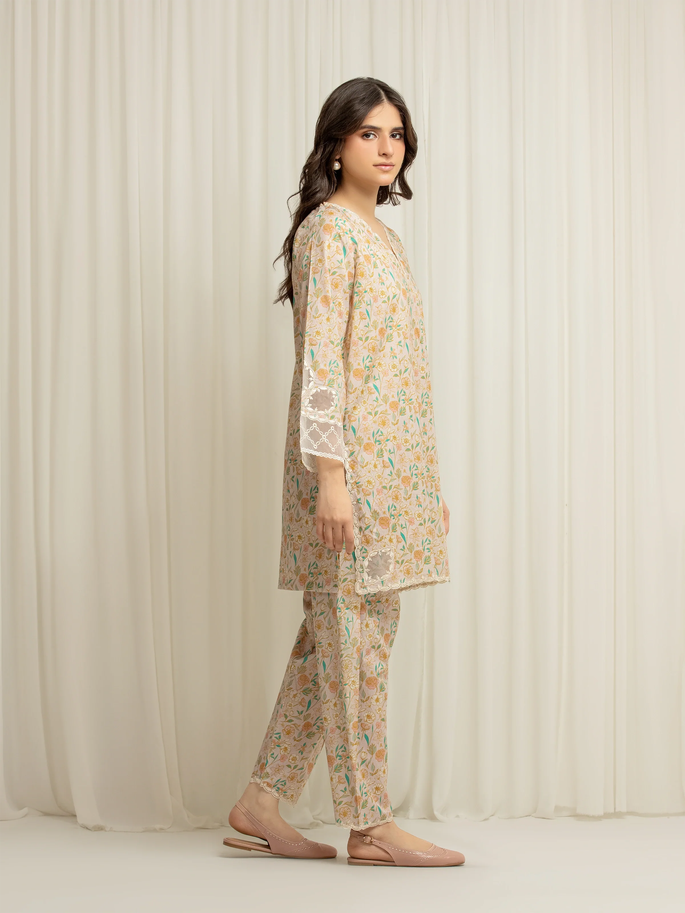 Embroidered Lawn Co-Ord Set - EWTKE5-81863ST - Image 6