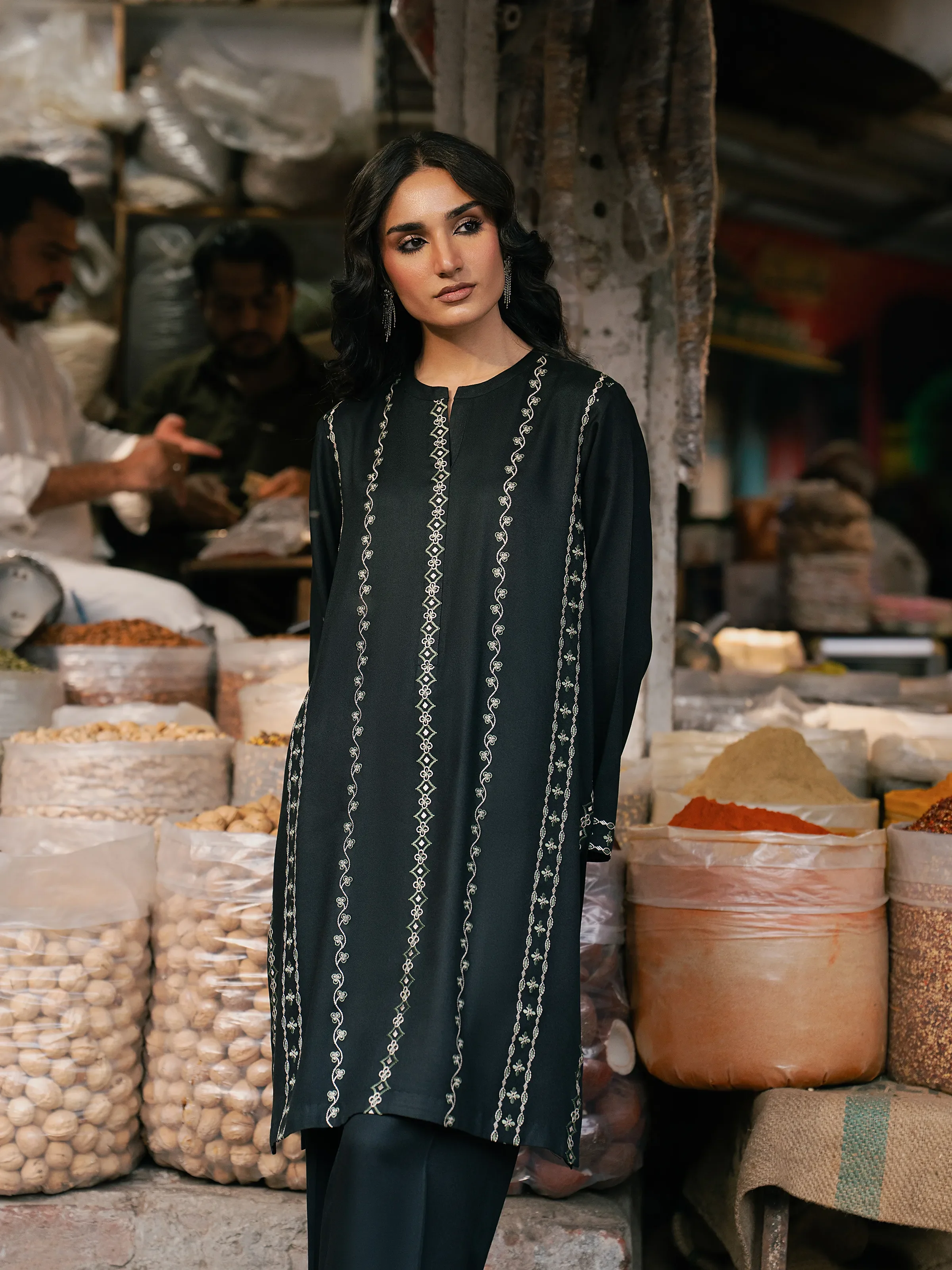 Embroidered Viscose Co-Ord Set - EWTKED5-84057ST - Image 2