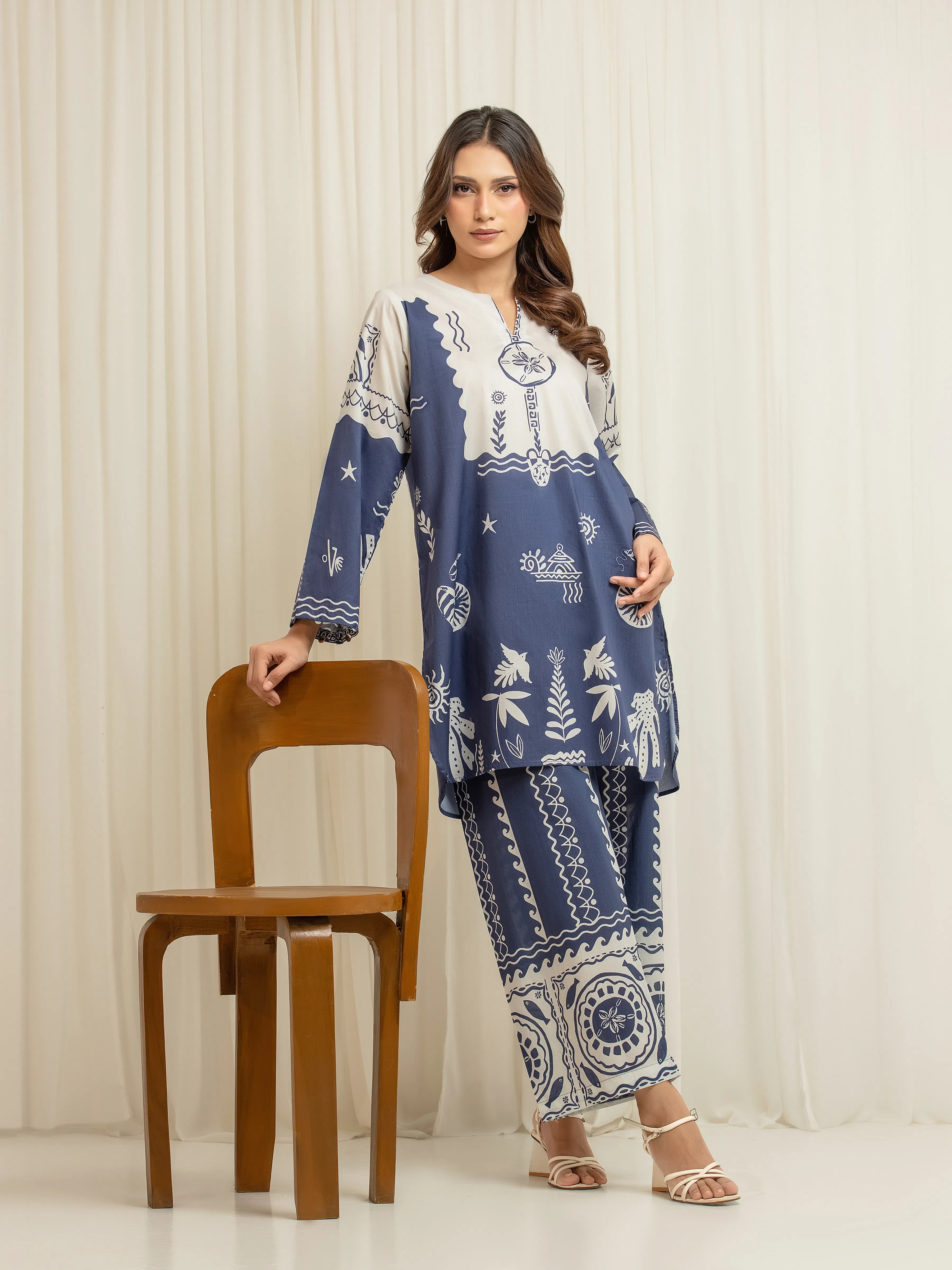 Printed Lawn Co-Ord Set - EWTKP6-86015ST