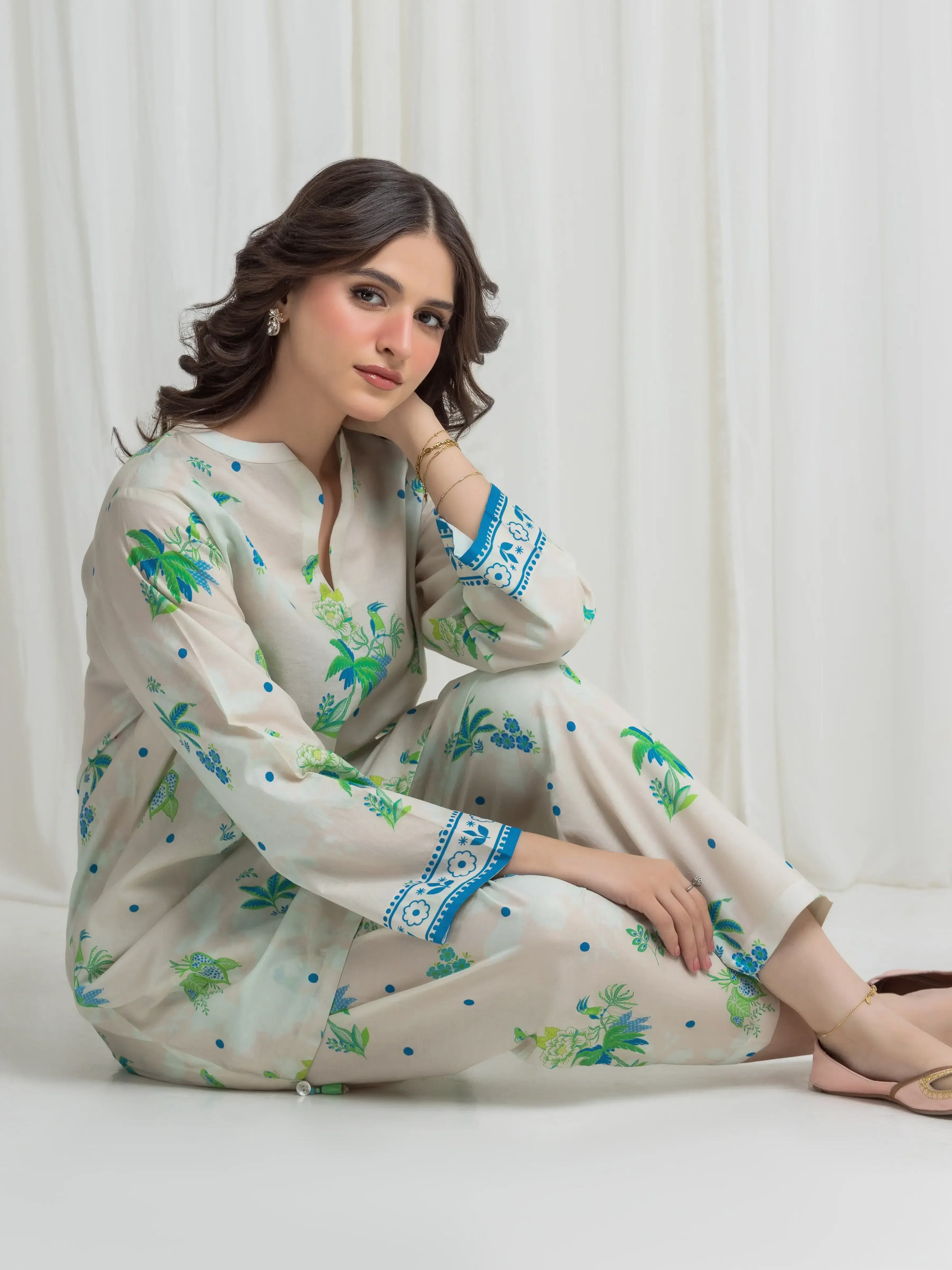 Printed Lawn Co-Ord Set - EWTKP6-86223ST - Image 3