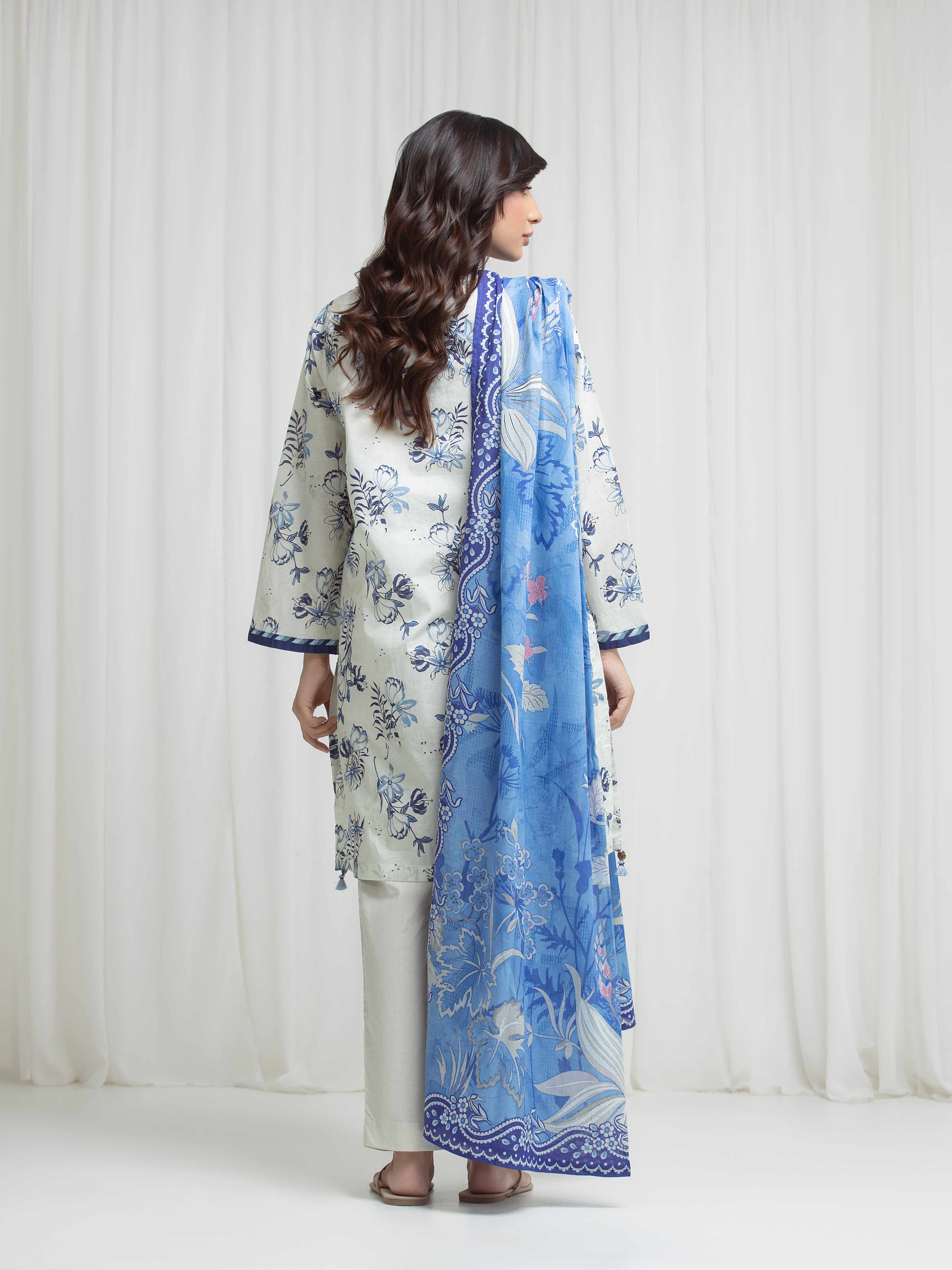 Printed Lawn Suit - EWTKP6-82500-3P - Image 6
