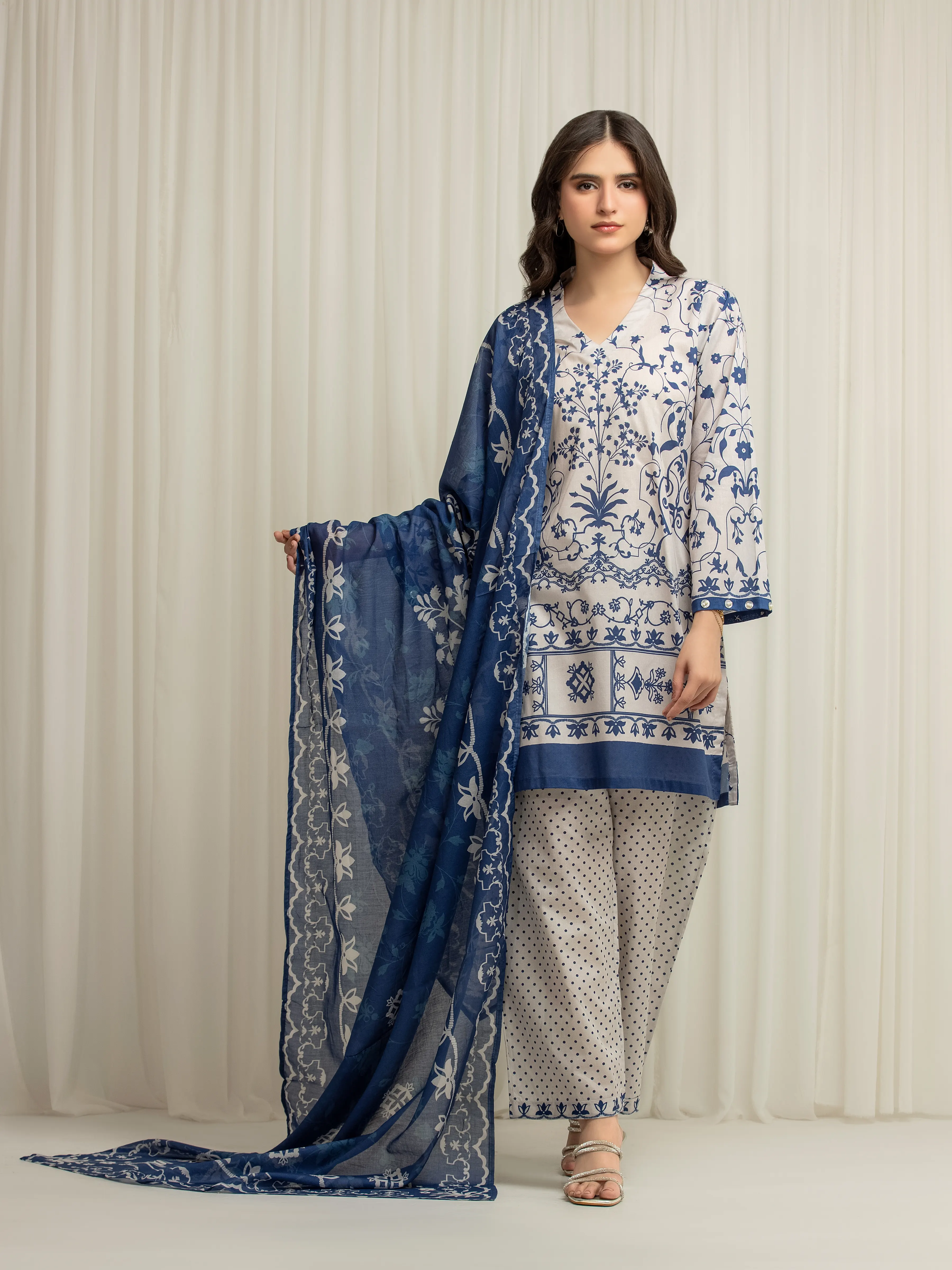 Printed Lawn Suit - EWTKP6-86046-3P