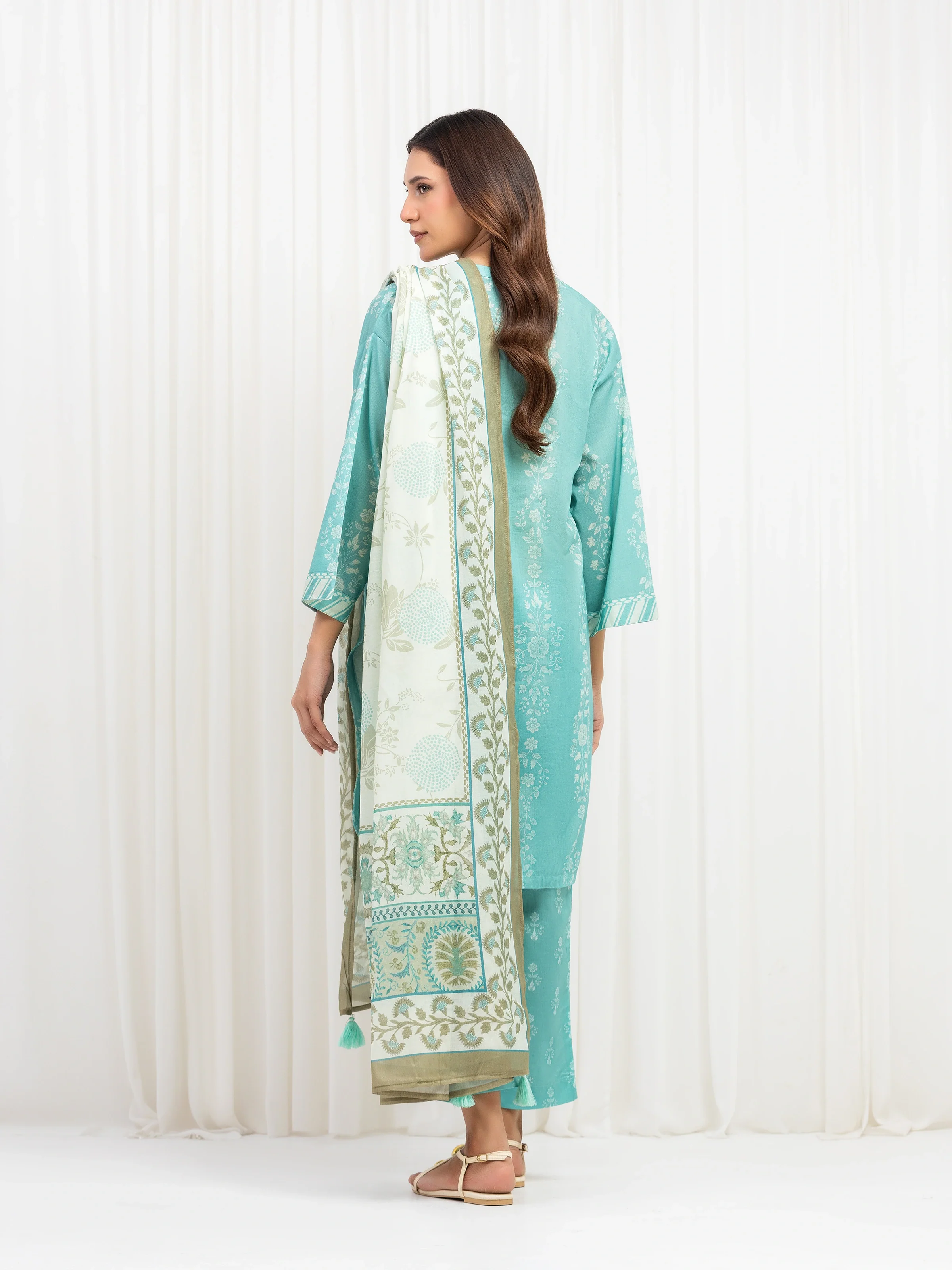 Printed Lawn Suit - EWTKP6-86053-3P - Image 4