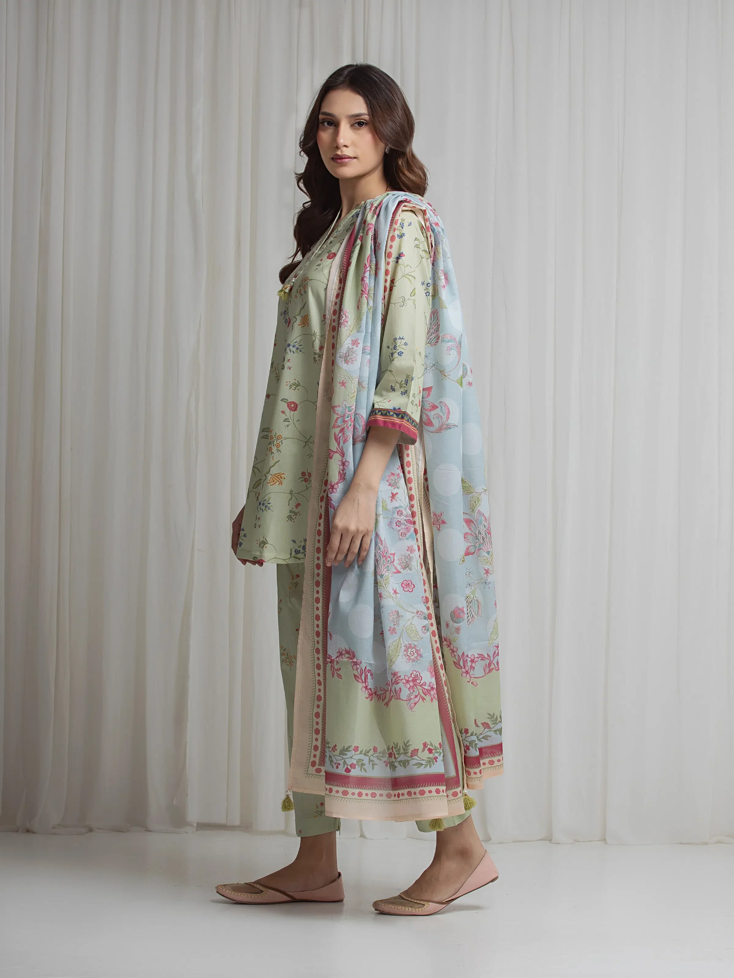 Printed Lawn Suit - EWTKP6-86060-3P - Image 5