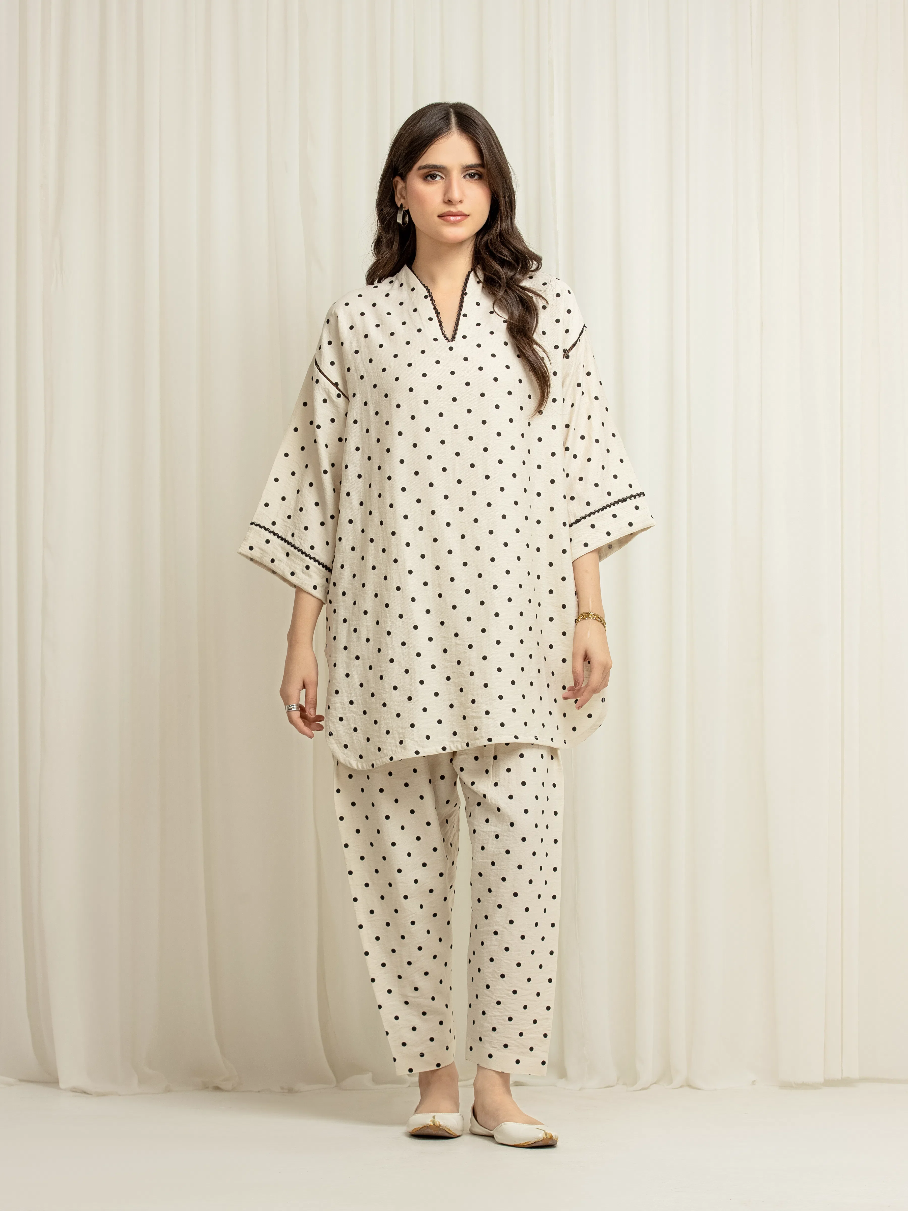 Printed Linen Co-Ord Set - EWTKP6-86147ST
