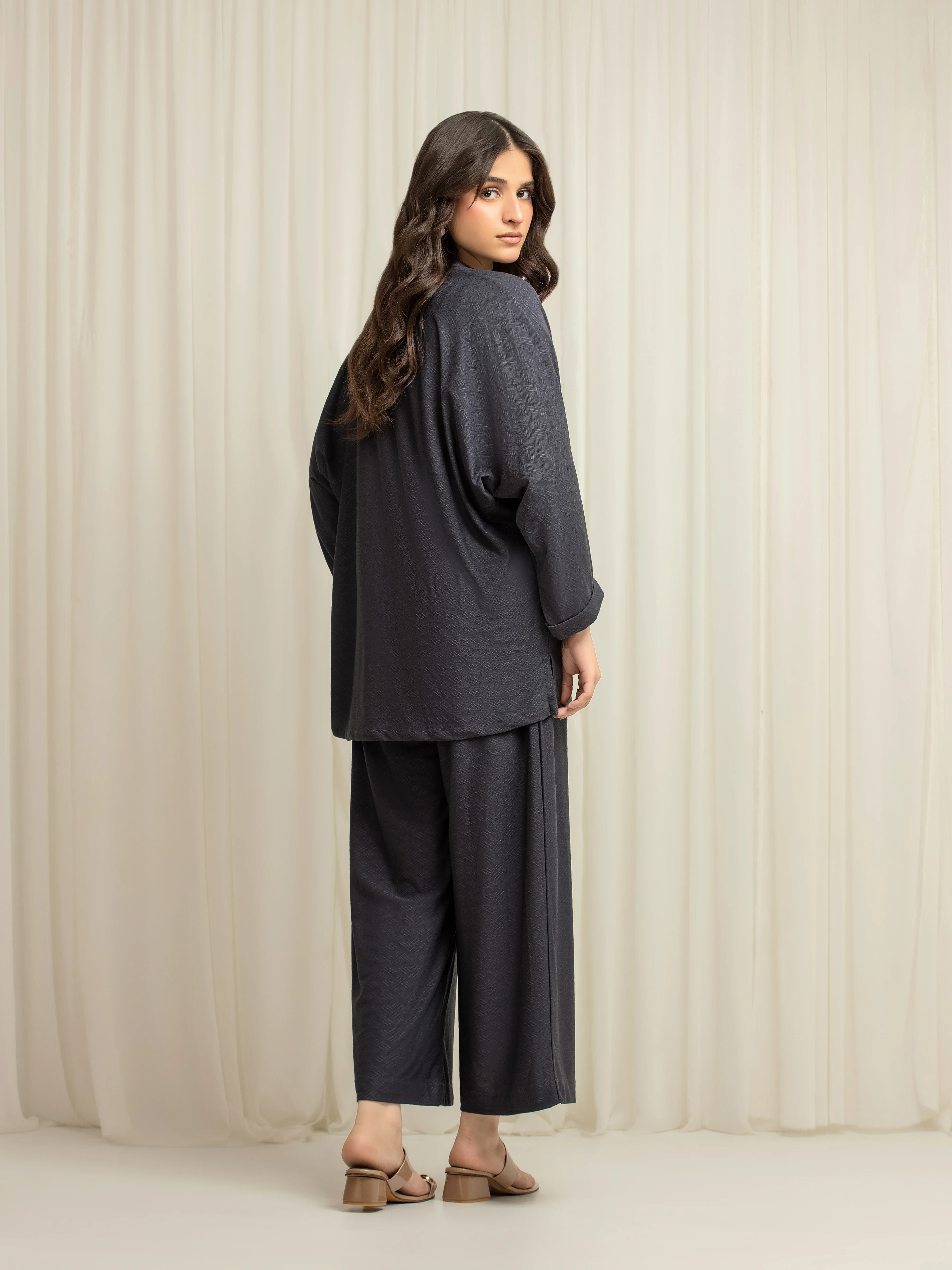 Solid Jacquard Co-Ord Set - EWTKS5-84111ST - Image 6