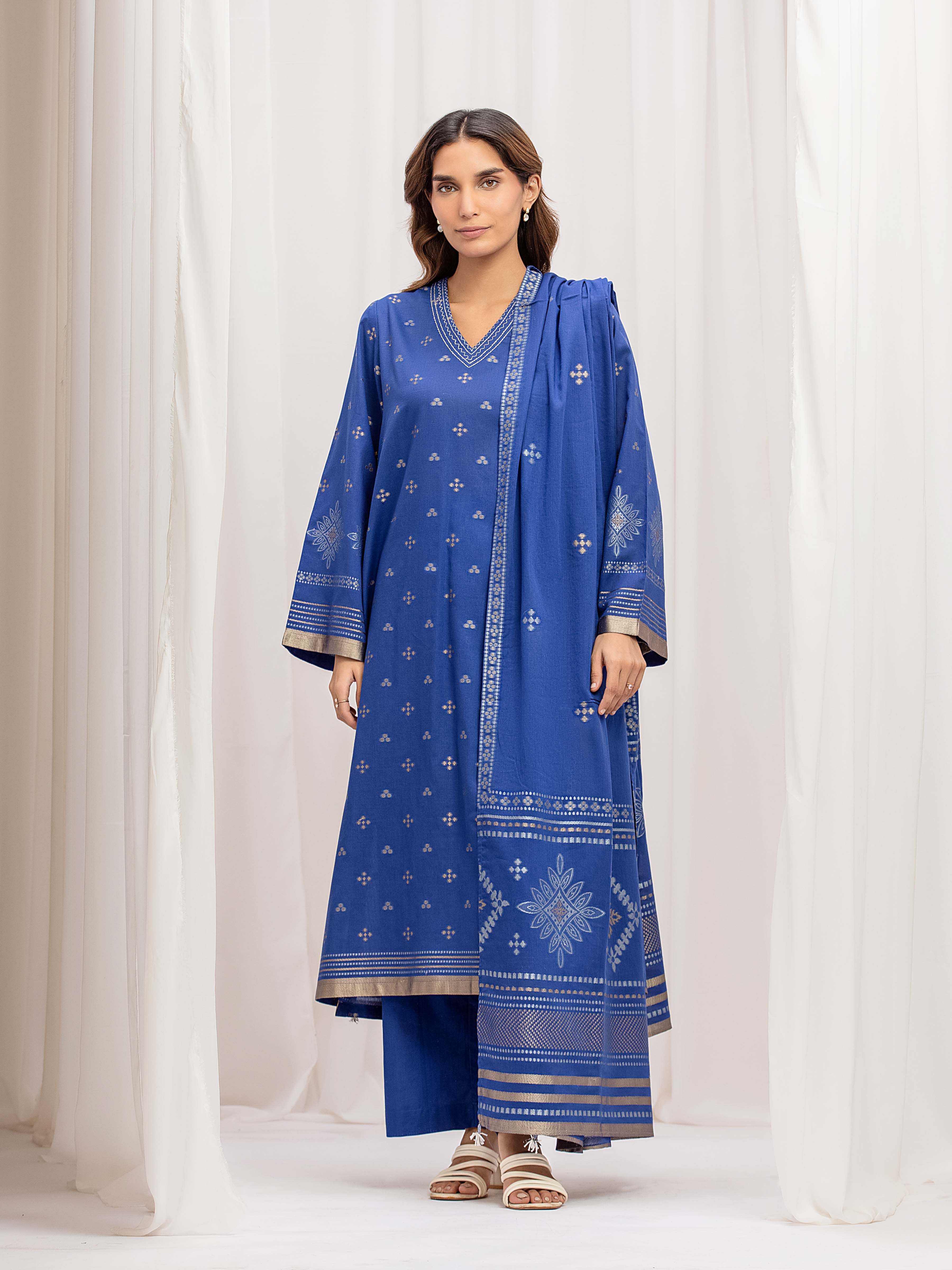 Solid Jacquard Suit - EWTKS5-82411-3P