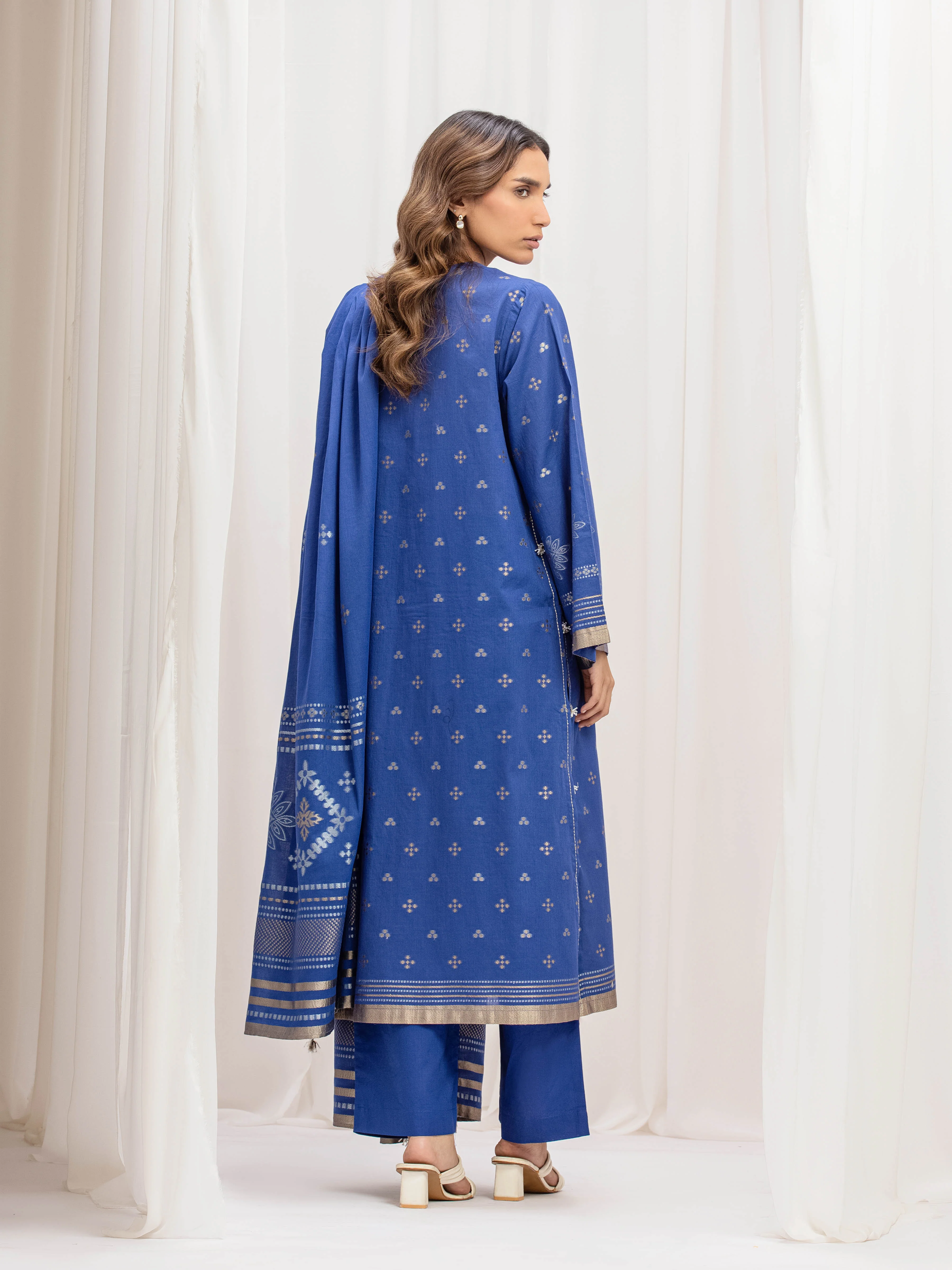 Solid Jacquard Suit - EWTKS5-82411-3P - Image 6
