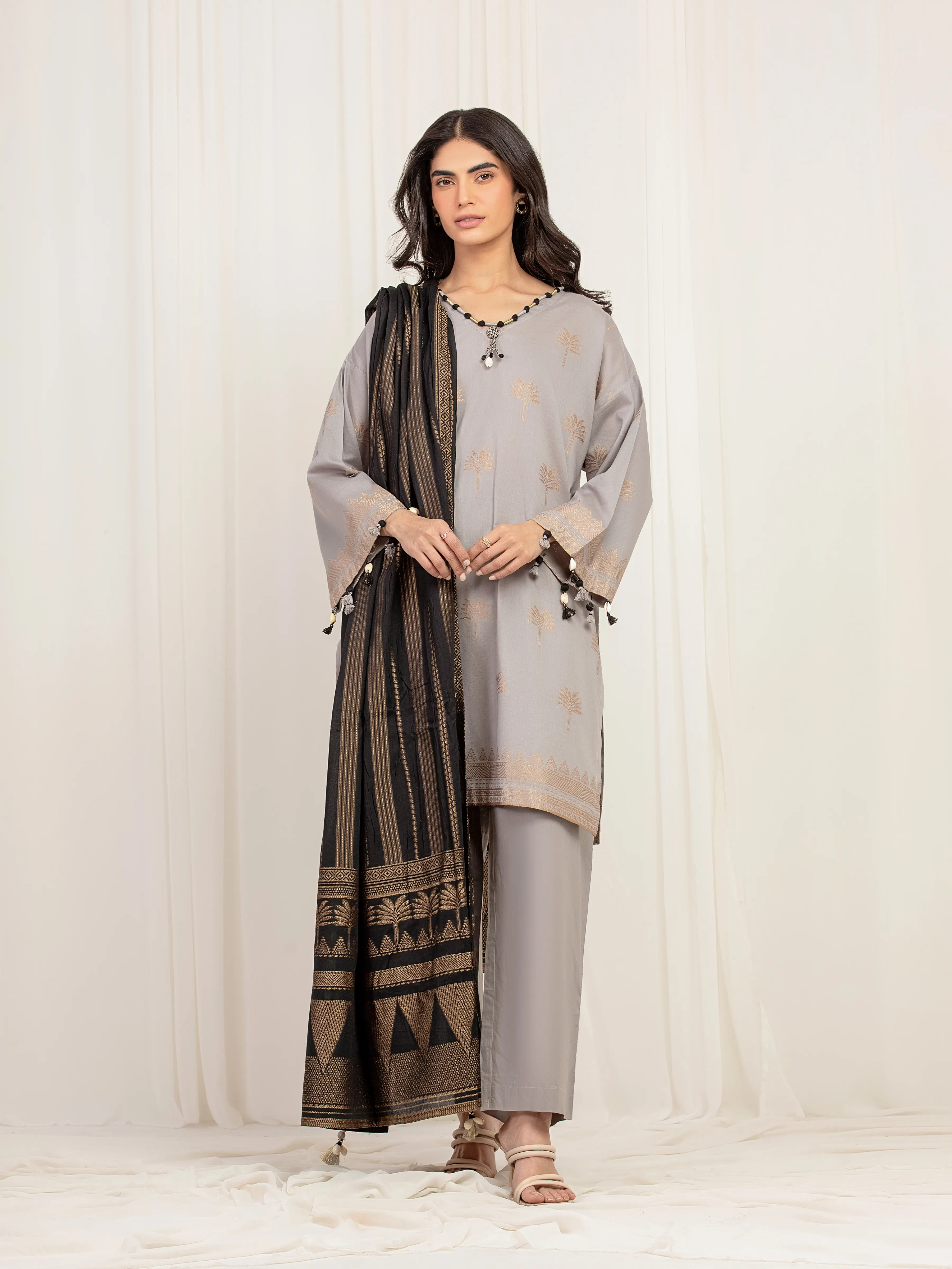 Solid Jacquard Suit - EWTKS5-82417-3P