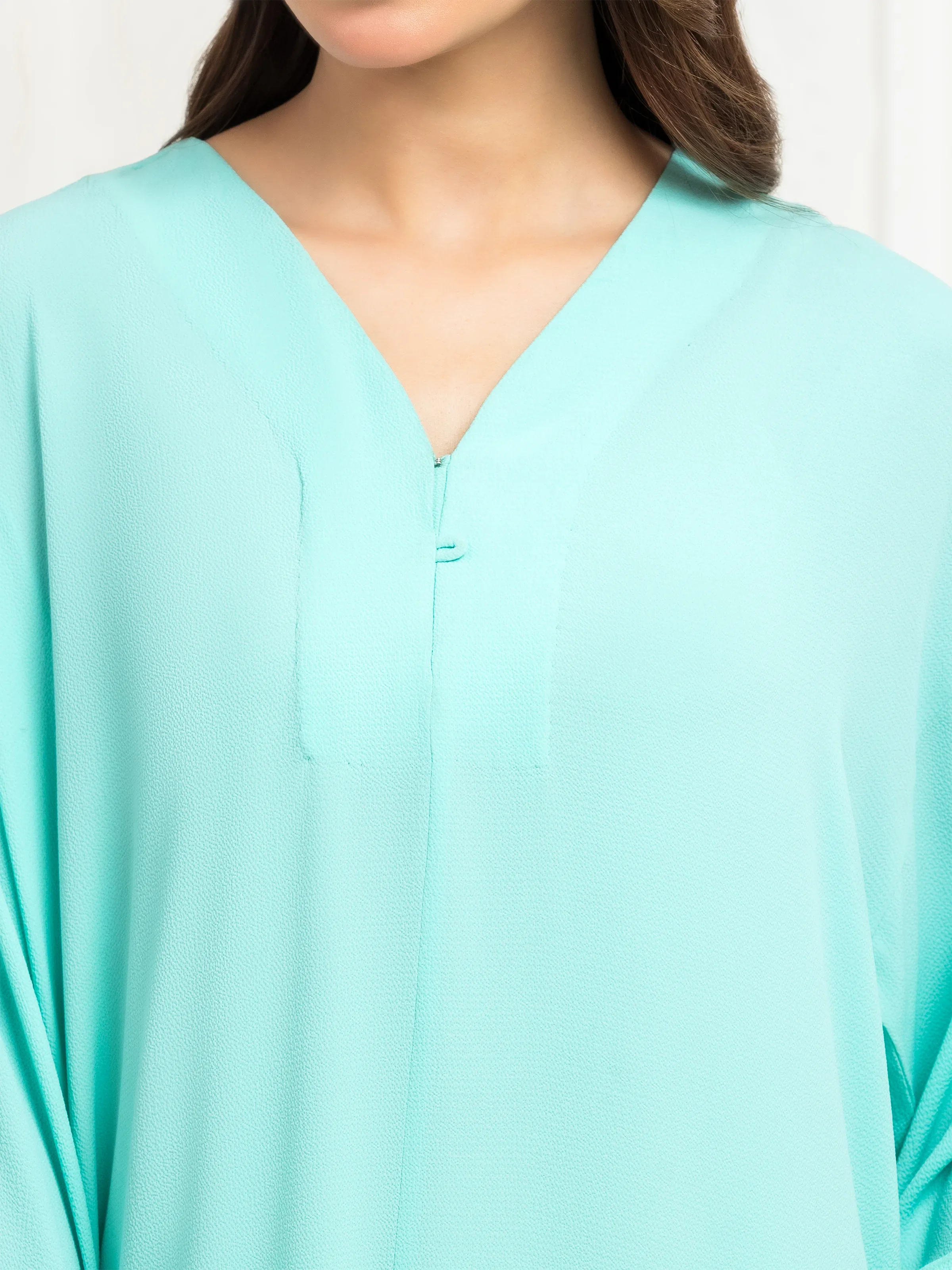 Solid Crepe Chiffon Co-Ord Set - EWTKS6-86103ST - Image 3