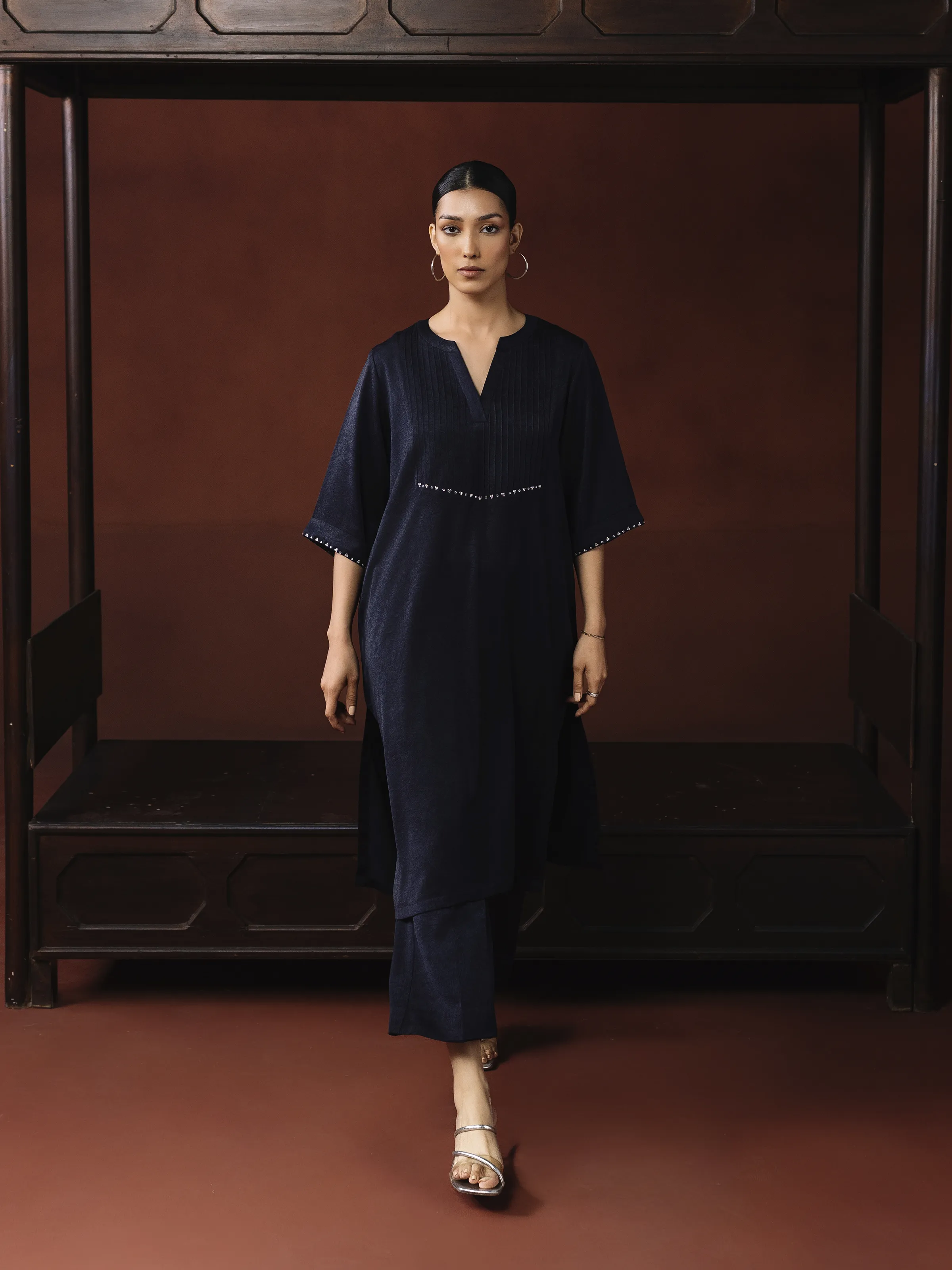 Pret Solid Crepe Polyester Co-Ord Set - EWTKS6-86093ST