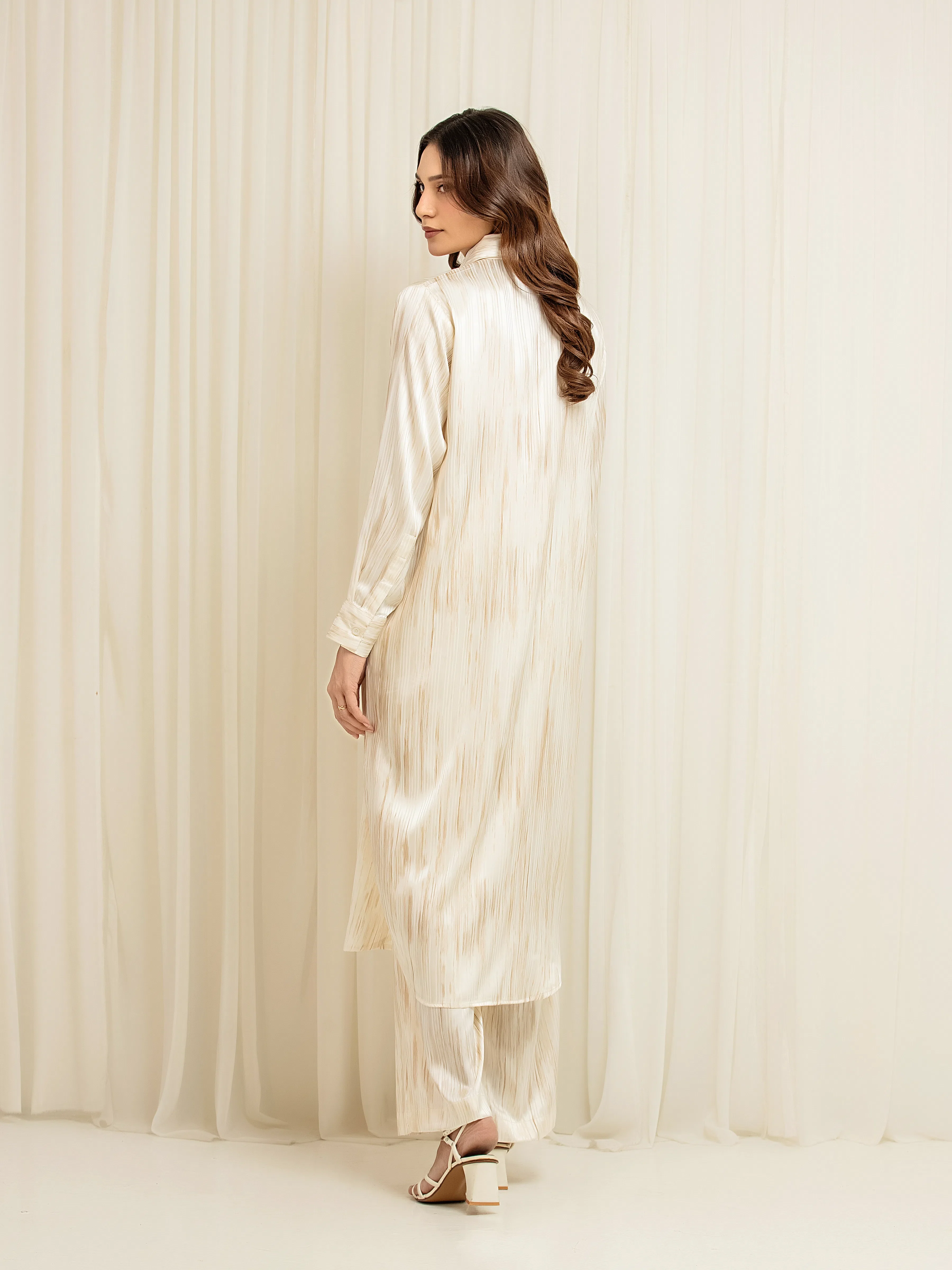 Solid Silk Co-Ord Set - EWTKS6-86145ST - Image 6