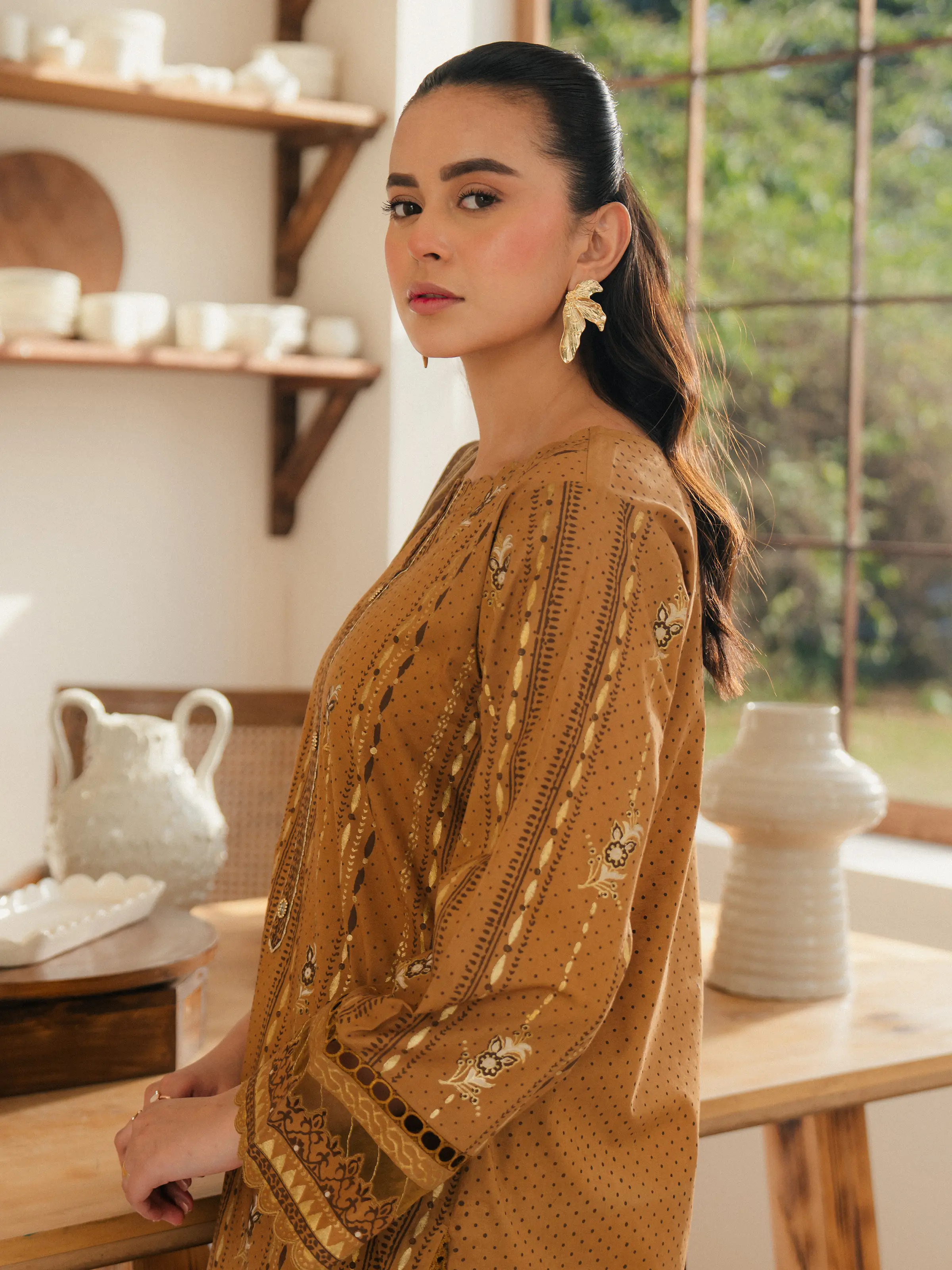 Printed Cambric Shirt - EWU5M1-005S - Image 3