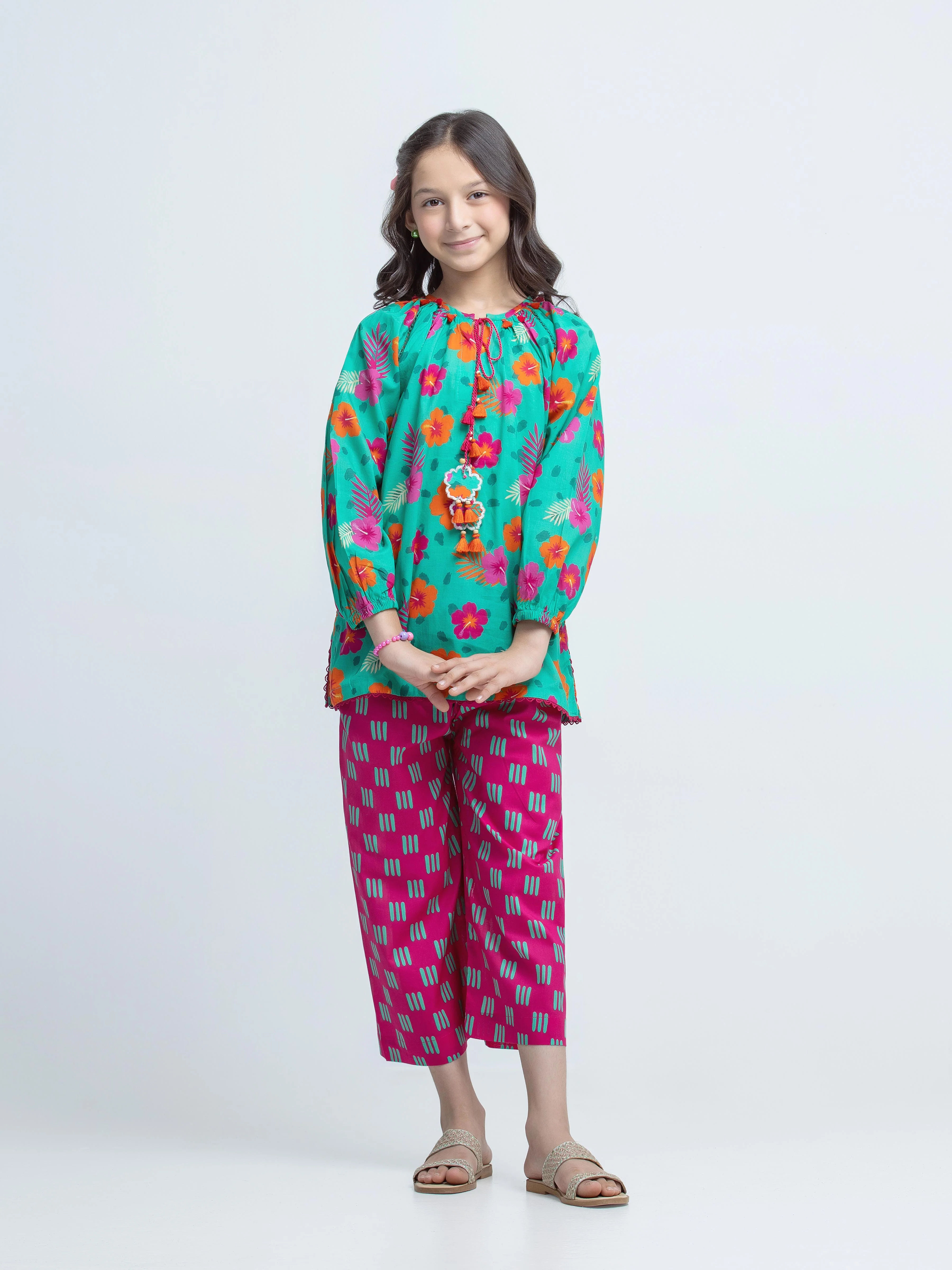 Printed Cambric Co-Ord Set - EGTKP6-74048ST